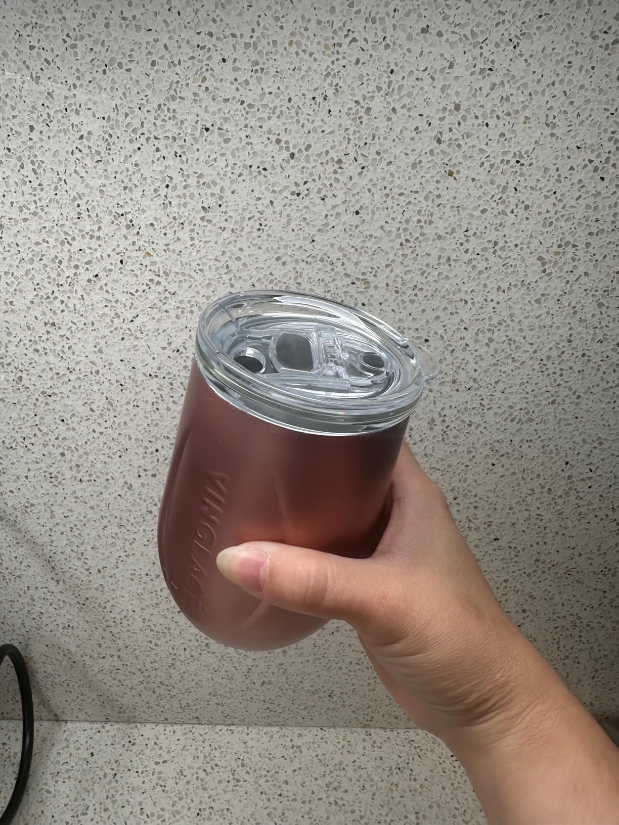Vinglacé Stainless Steel Stemless Wine Glass- Insulated Wine Tumbler with Glass Insert and Sip Lid, 10 oz customer photo 1