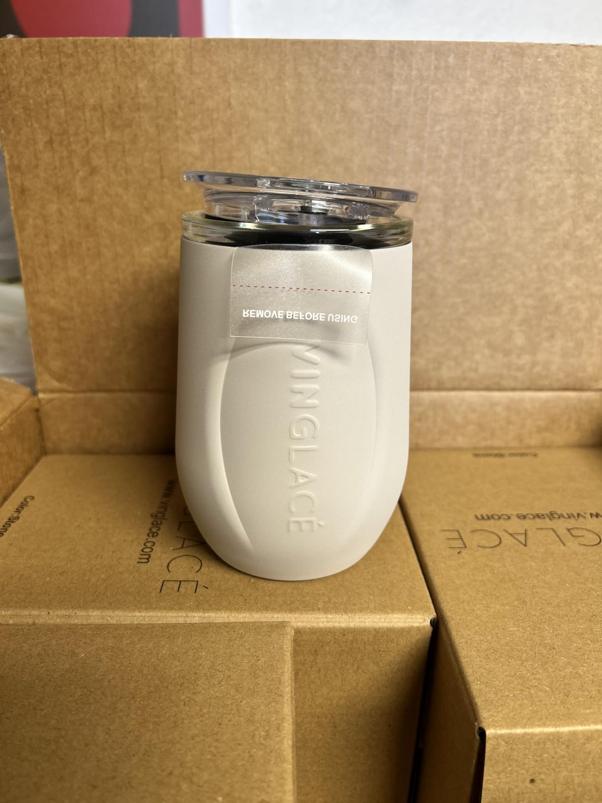 Vinglacé Stainless Steel Stemless Wine Glass- Insulated Wine Tumbler with Glass Insert and Sip Lid, 10 oz customer photo 2