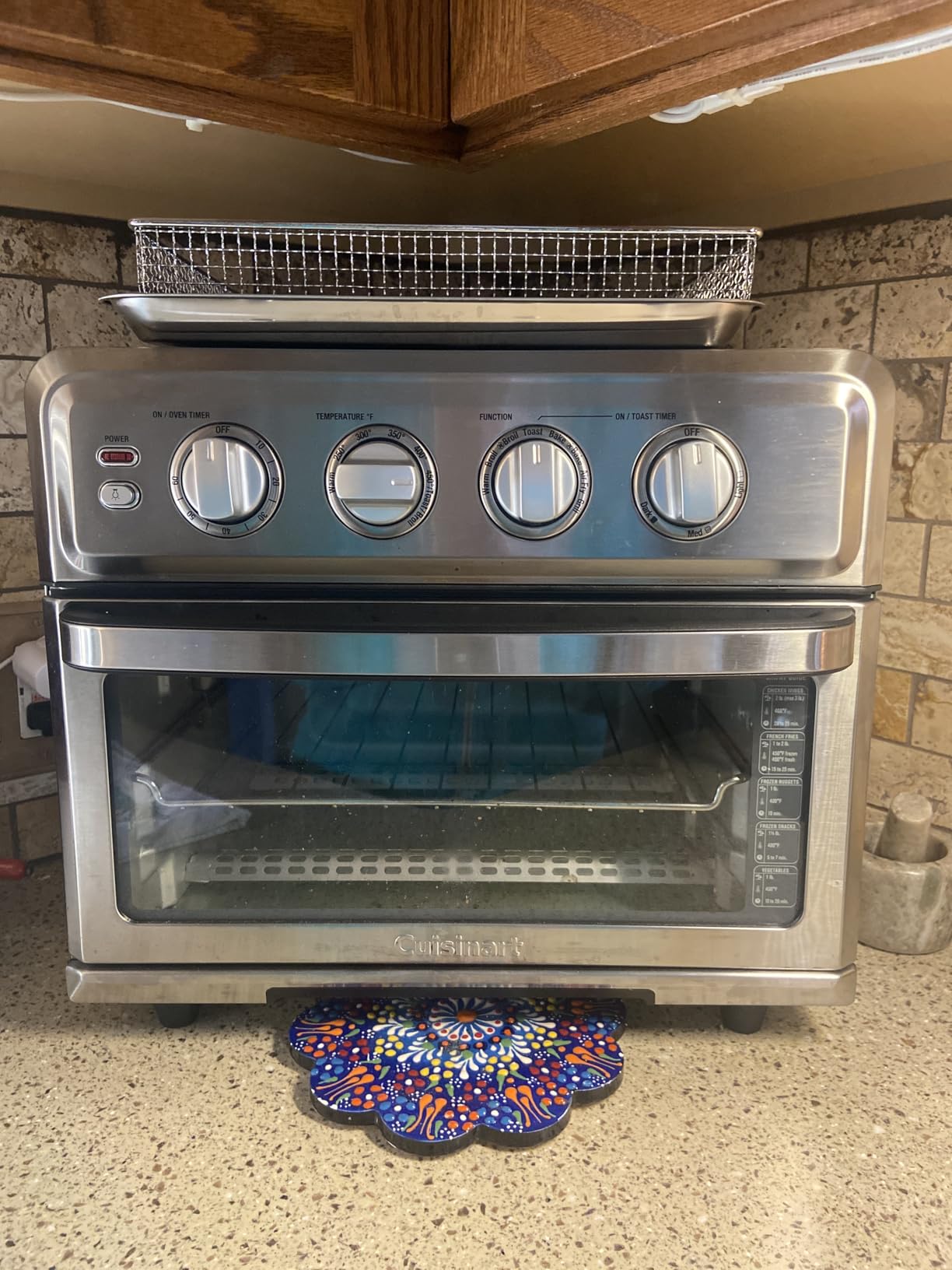 Cuisinart Air Fryer Toaster Oven, 1800W, 8-in-1 with Air Fry, Convection, Broil & Warm, 0.6 Cubic Feet, TOA-70NAS, Stainless Steel customer photo 1