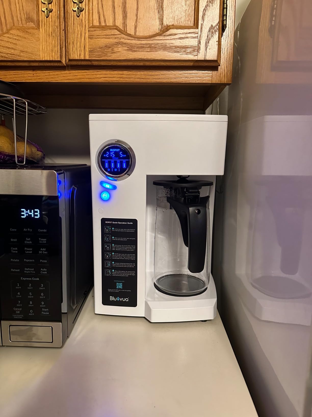 Bluevua RO100ROPOT Reverse Osmosis System Countertop Water Filter, 5 Stage Purification, Counter RO Filtration, 2:1 Pure to Drain, Purified Tap Water, Portable Water Purifier for Home customer photo 2