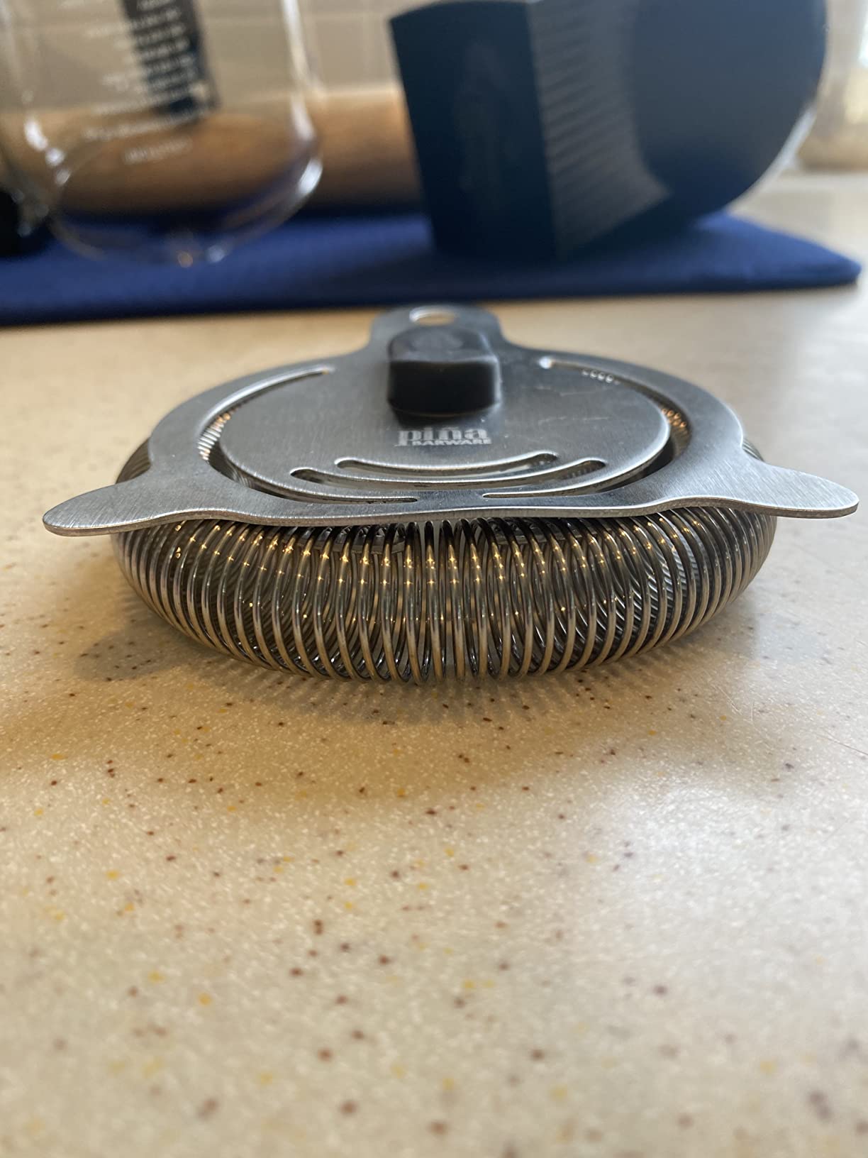 Piña Barware's The Hawthornette - Stainless Steel Commercial Hawthorne Style Cocktail Bar Strainer with Two Coils, Brushed Finish 1 Pack customer photo 1