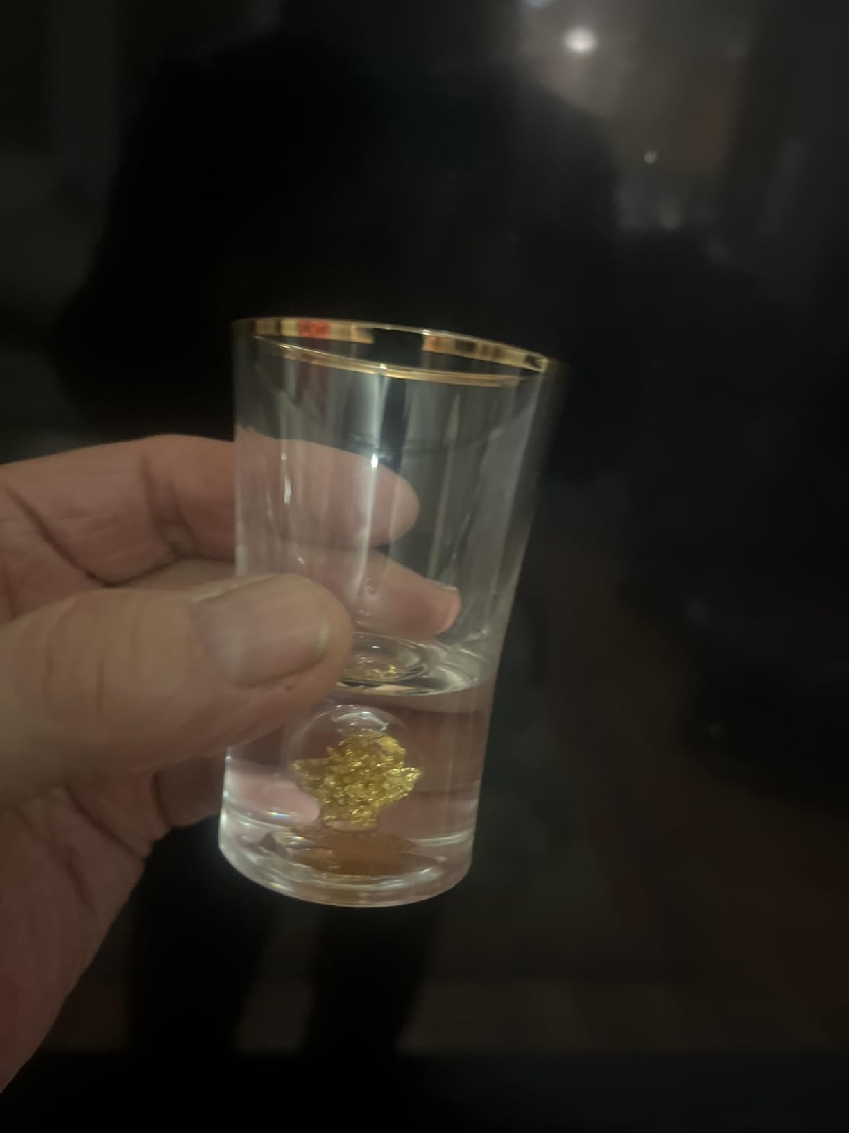 DUJUST Shot Glasses (1.5oz), Crystal Shot Glass Set Decorated with 24K Gold Leaf Flakes, Cool & Cute Shot Cups, BPA-Free & Lead-Free, Perfect for Décor & Collection, Gift Choices - 6 pcs customer photo 1