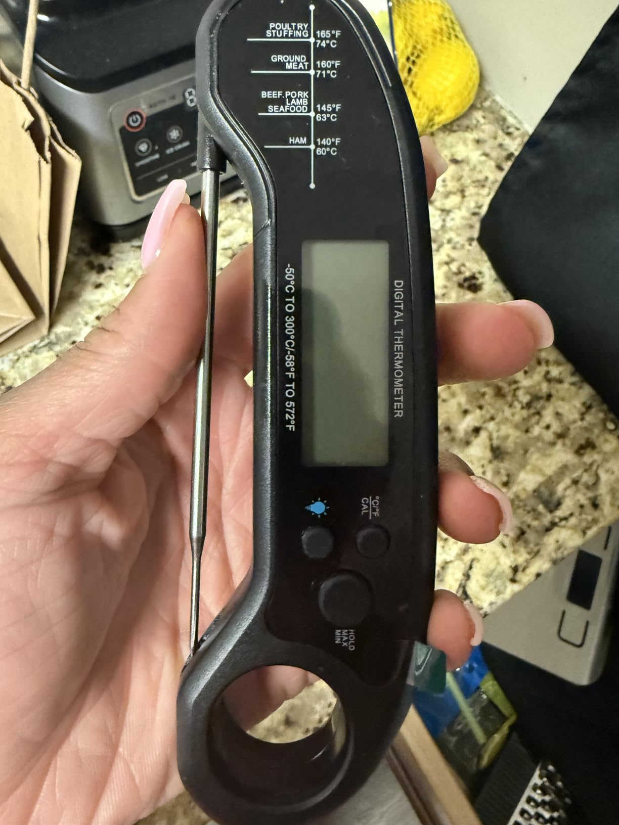 Meat Thermometer Digital, Instant Read Meat ThermometerI for Grill and Cooking, Waterproof Food Thermometer for Kitchen and Outside, BBQ, Turkey, Candy, Liquids, Beef customer photo 2