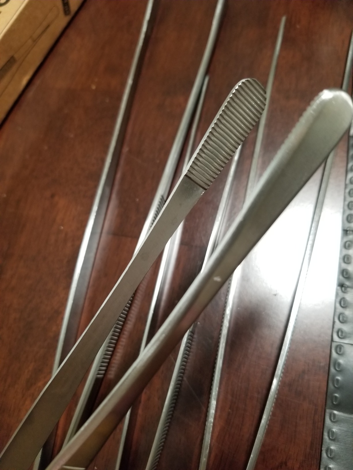 4 Pcs Fine Long Tweezer Tongs Professional Black, 12'' and 10'' Stainless Steel for Kitchen, Food, Cooking, Repairing, Sea food and BBQ customer photo 2