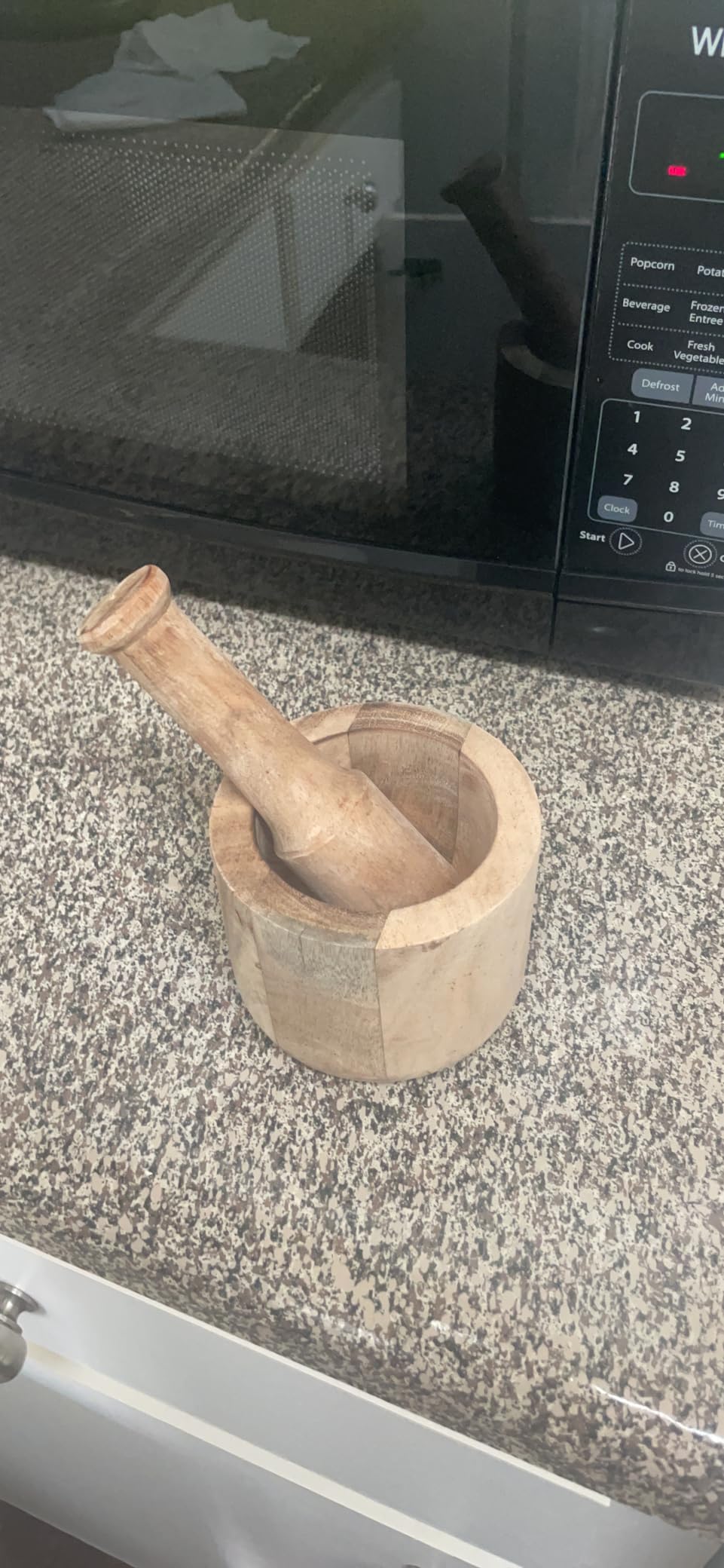 Samhita Acacia Wood Mortar and Pestle for Garlic Pepper Herb Crusher Kitchen Utensils Birthday Housewarming Gift. Mortar- 4