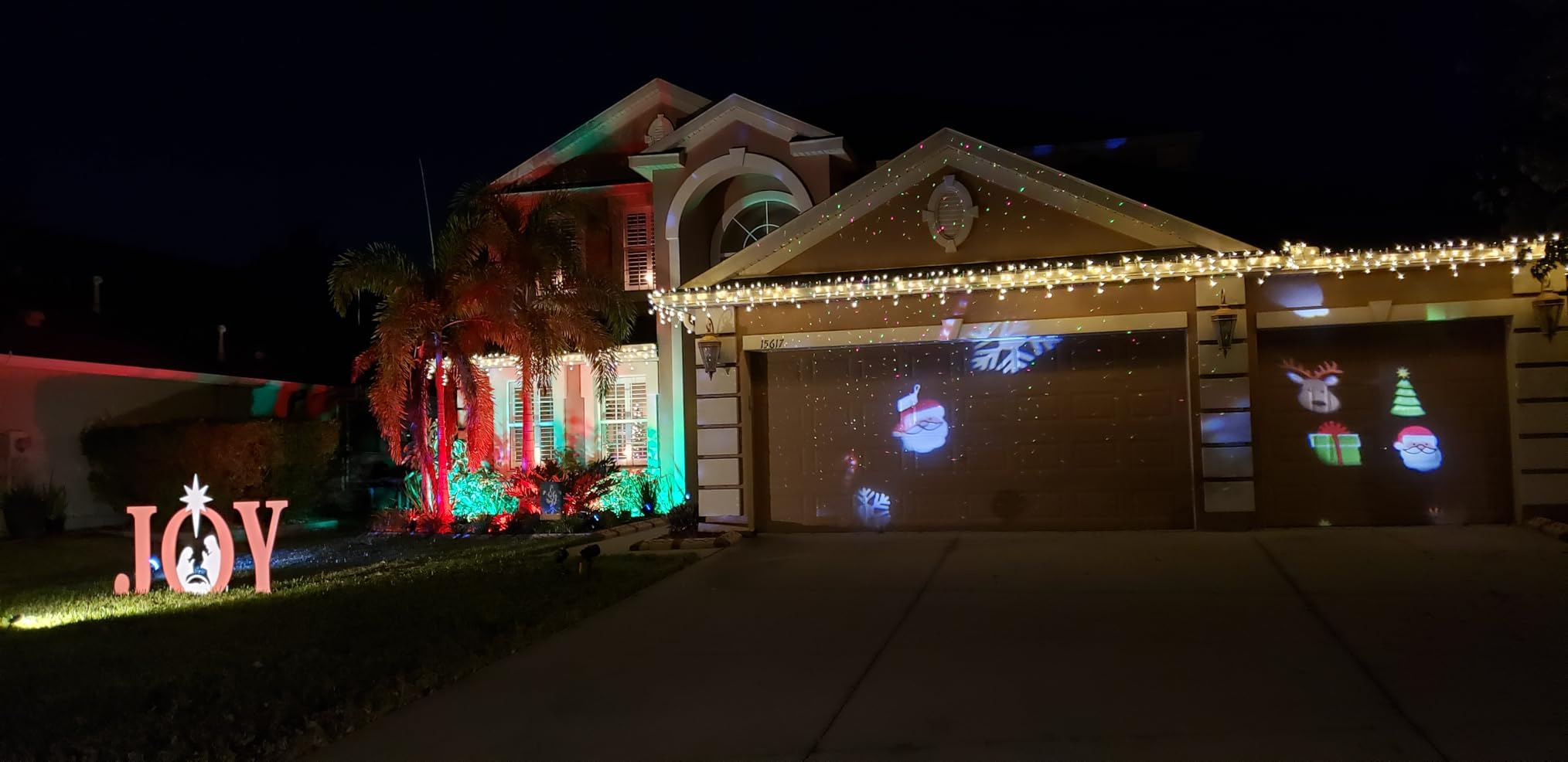 MELPO LED Flood Light Outdoor 30W, 300W Equivalent 3000LM Smart RGB Landscape Lighting with APP Control, DIY Scenes -Timing - Warm White 2700K -Color Changing Uplight, IP66, US Plug, No Remote (4 Pack) customer photo 2