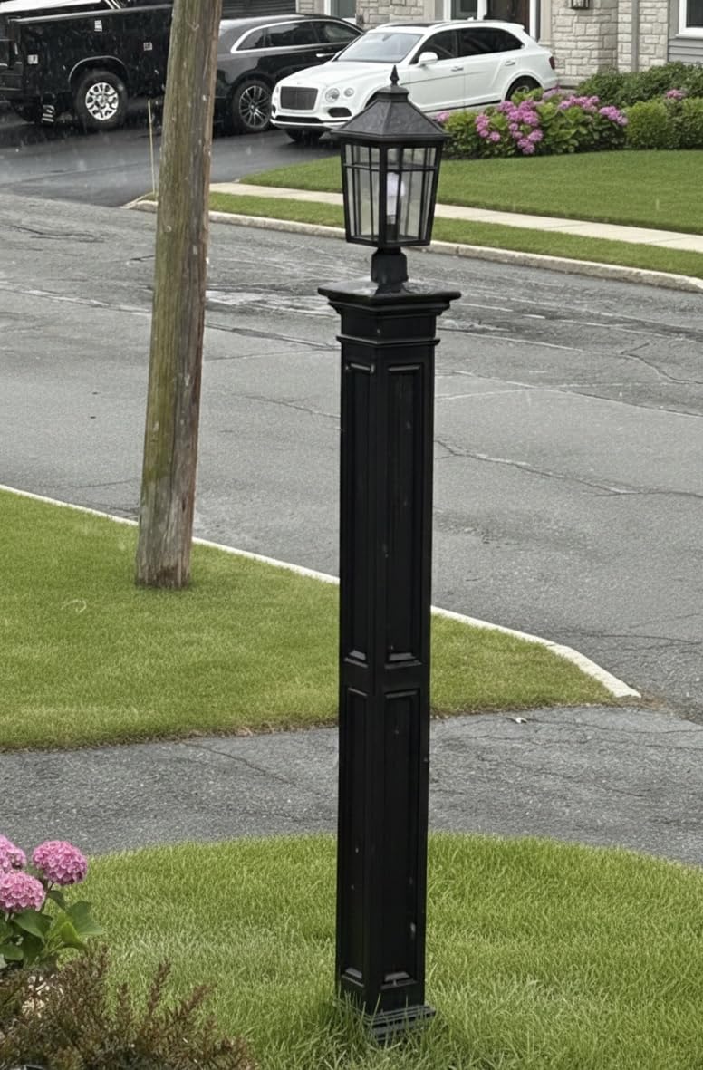 Darkaway Outdoor Post Lights Lamp Post Light Fixture, Waterproof Aluminum Housing with Glass, Fence Post Deck Lighting for Garden, Patio, Pathway customer photo 1