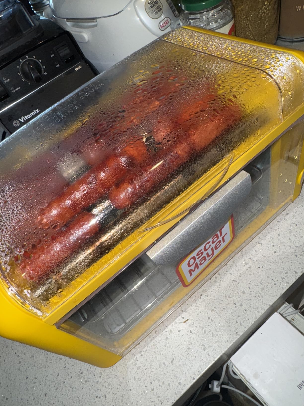 Nostalgia Oscar Mayer Extra Large 8 Hot Dog Roller & Bun Toaster Oven - Stainless Steel Grill Rollers for Veggie Sausages & Brats - Multi-Use Warming Oven with Adjustable Timer for Parties - Yellow customer photo 1