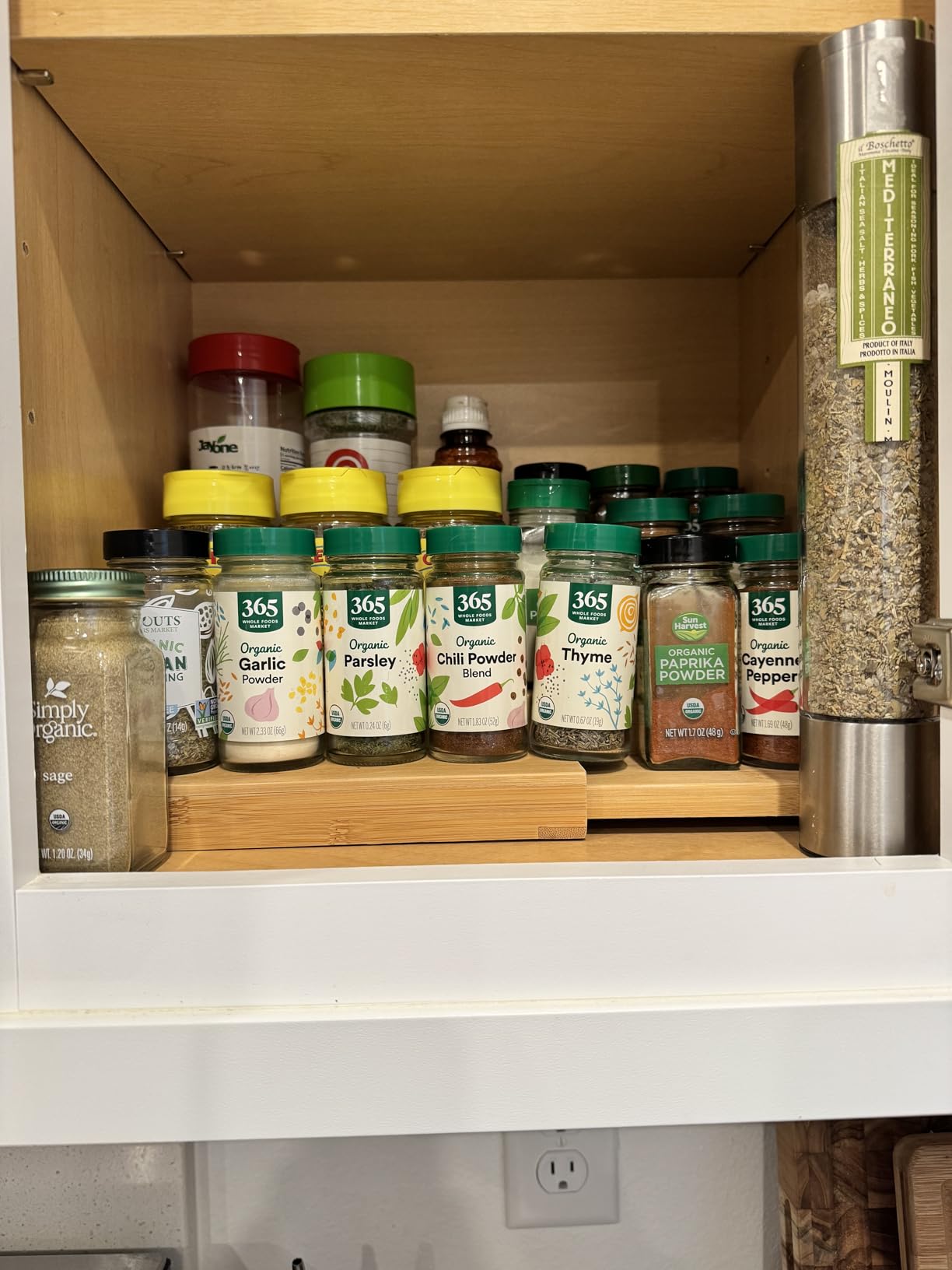 Spice Rack Organizer for Cabinet, 3 Tier Expandable Bamboo Spice Storage for Kitchen Cupboard Pantry customer photo 1