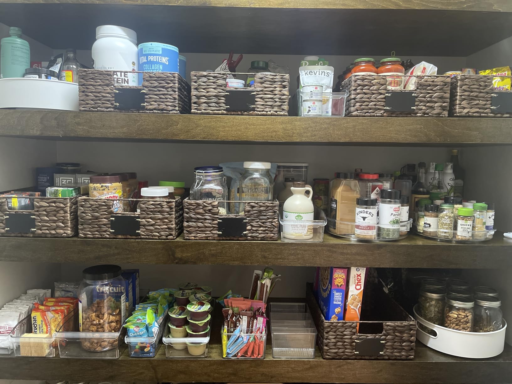 Best Choice Products Set of 4 16x12in Large Water Hyacinth Pantry Baskets, Woven Organizers w/Chalkboard Label, Chalk Marker - Natural customer photo 1