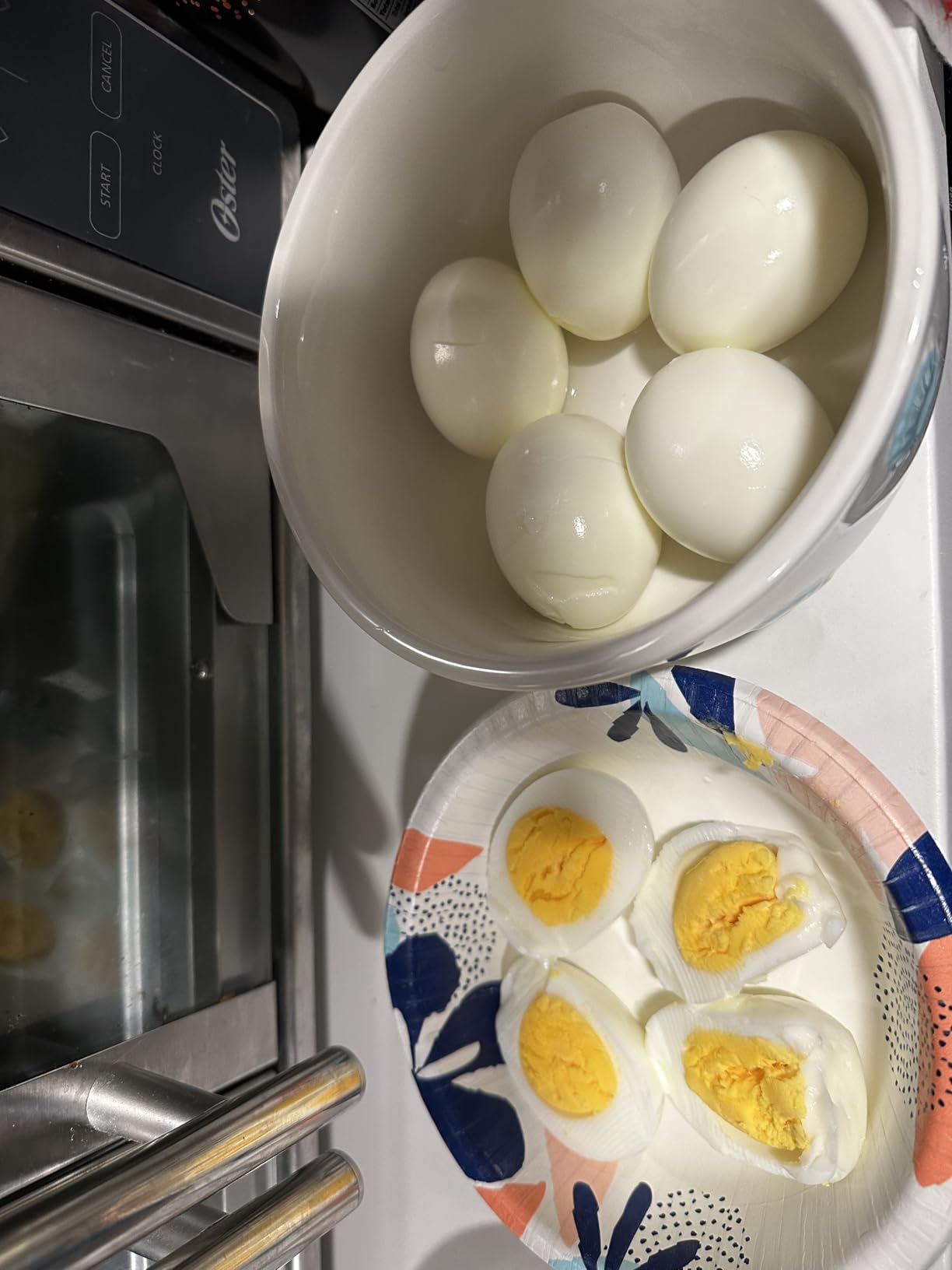 Elite Gourmet EGC007CHC# Rapid Egg Cooker, 7 Easy-To-Peel, Hard, Medium, Soft Boiled Eggs, Poacher, Omelet Maker, Auto Shut-Off, Alarm, 16-Recipe Booklet, Charcoal Grey customer photo 2