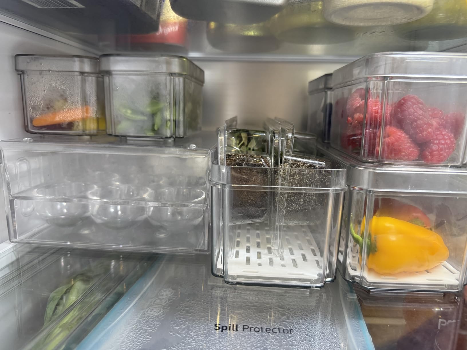 POMEAT 10 Pack Fridge Organizer, Stackable Refrigerator Organizer Bins with Lids, Produce Fruit Storage Containers for Storage Clear for Food, Drinks, Vegetable Storage customer photo 1