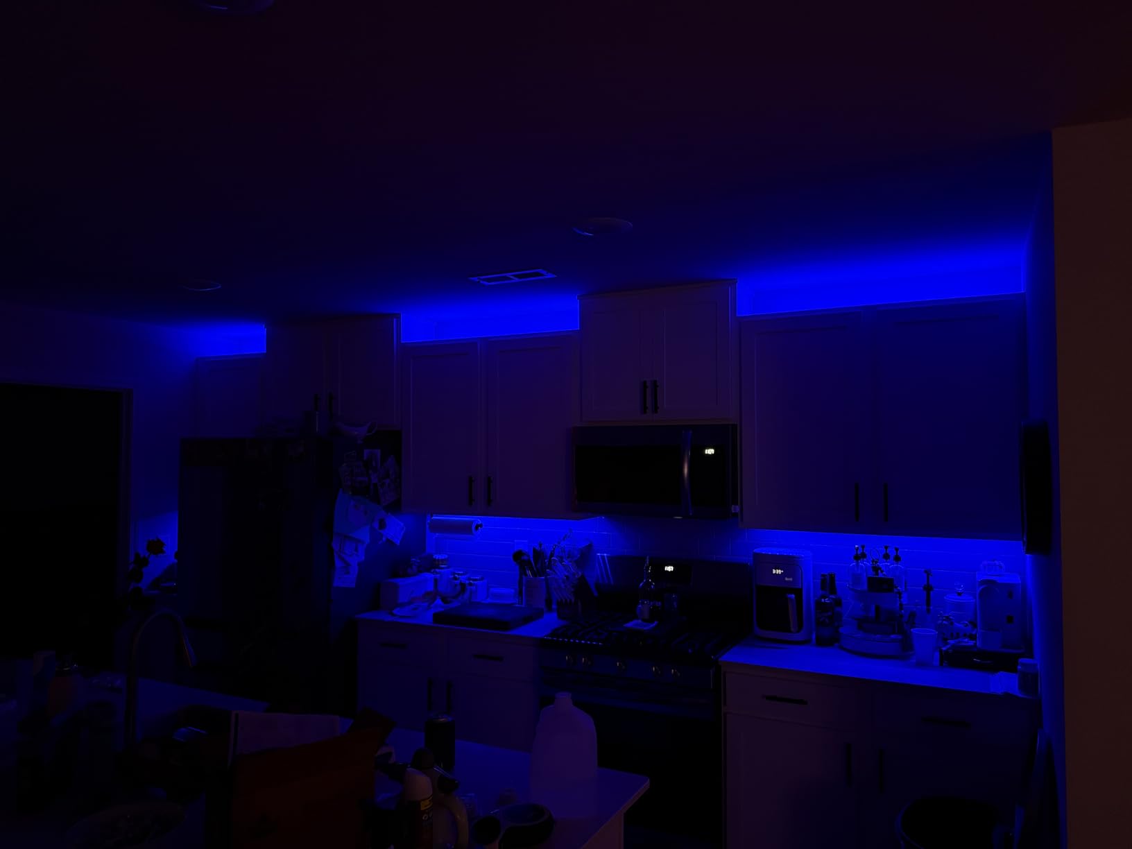 maylit 10 PCS Smart RGB Under Cabinet Lights Kit, Compatible with Alexa and Google Assistant, App and Remote Control, Music Sync Color Changing, Timer, Dimmable, for Cabinet, Counter, Shelf, Bookcase customer photo 1