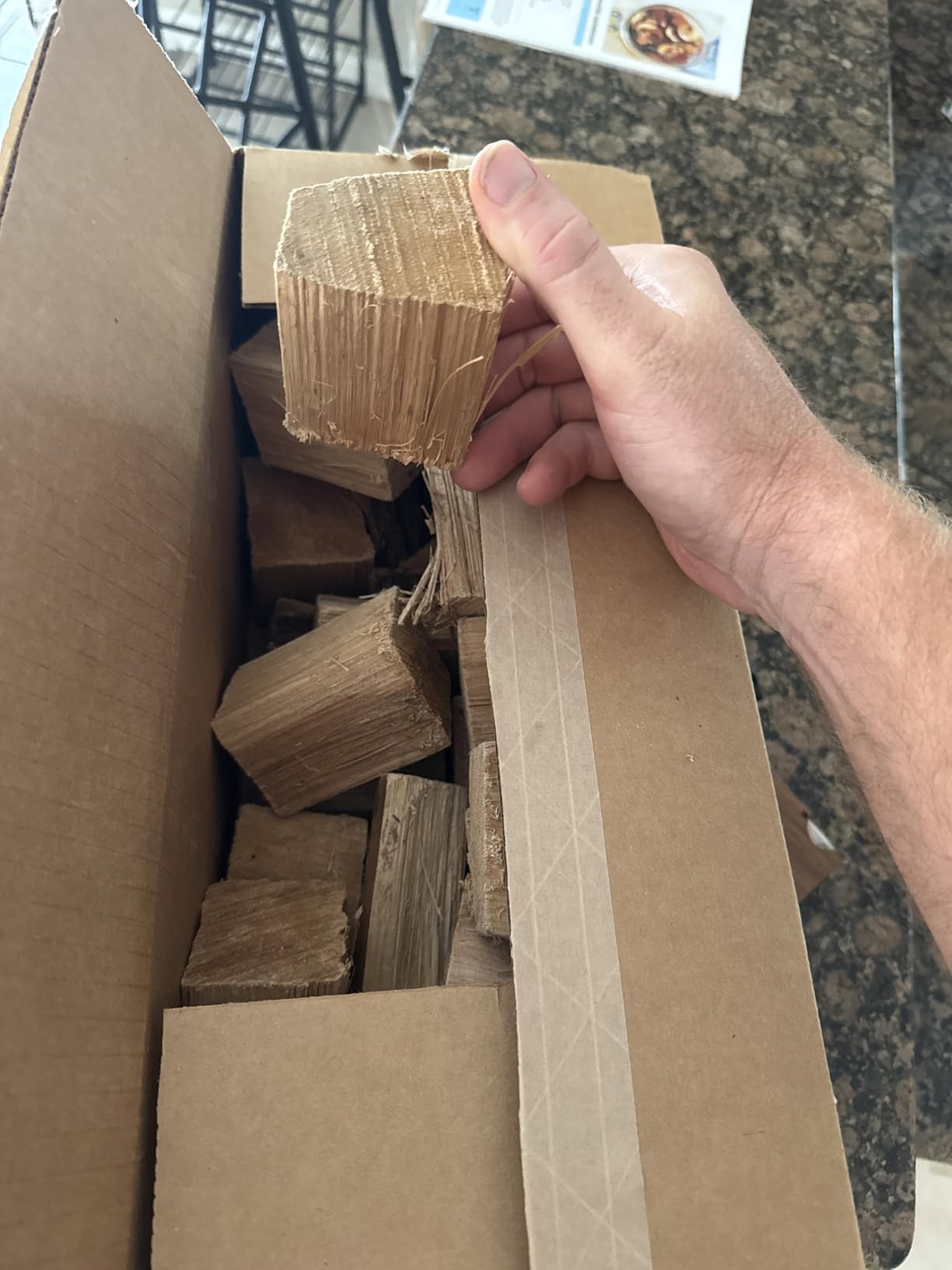 Old Potters Smoker Wood Chunks 13-16 lbs for Grilling, Smoking, and Wood Fire Cooking ~ 2 x 3 Inches, Hickory customer photo 1