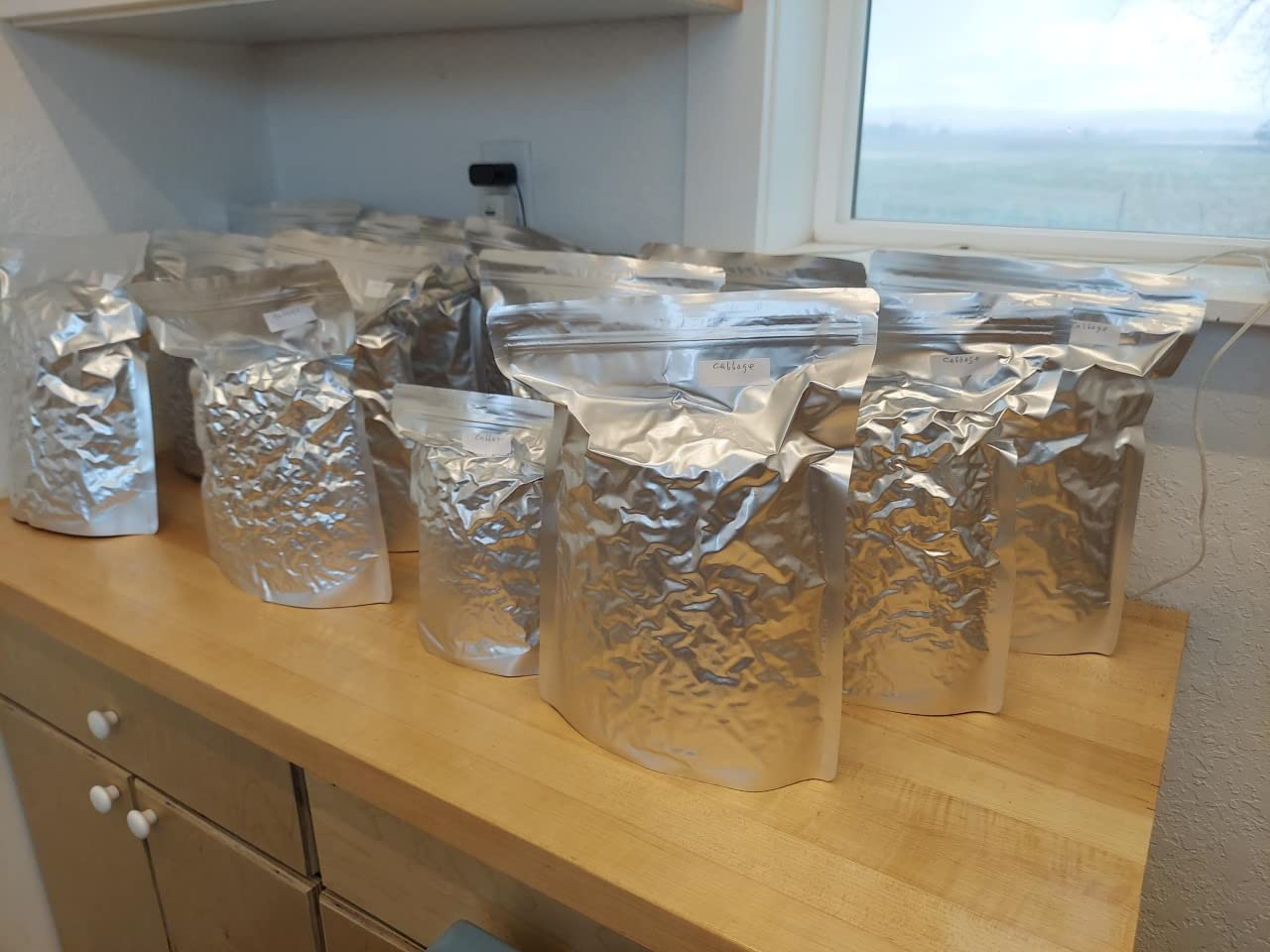 30pcs 2 Gallon Mylar Bags for Food Storage (15 Mil Extra Thick) with Oxygen Absorbers 400CC (60 pcs), Stand-Up Zipper Pouches Resealable and Heat Sealable Bags for Long Term Food Storage(13x17 Inch) customer photo 1
