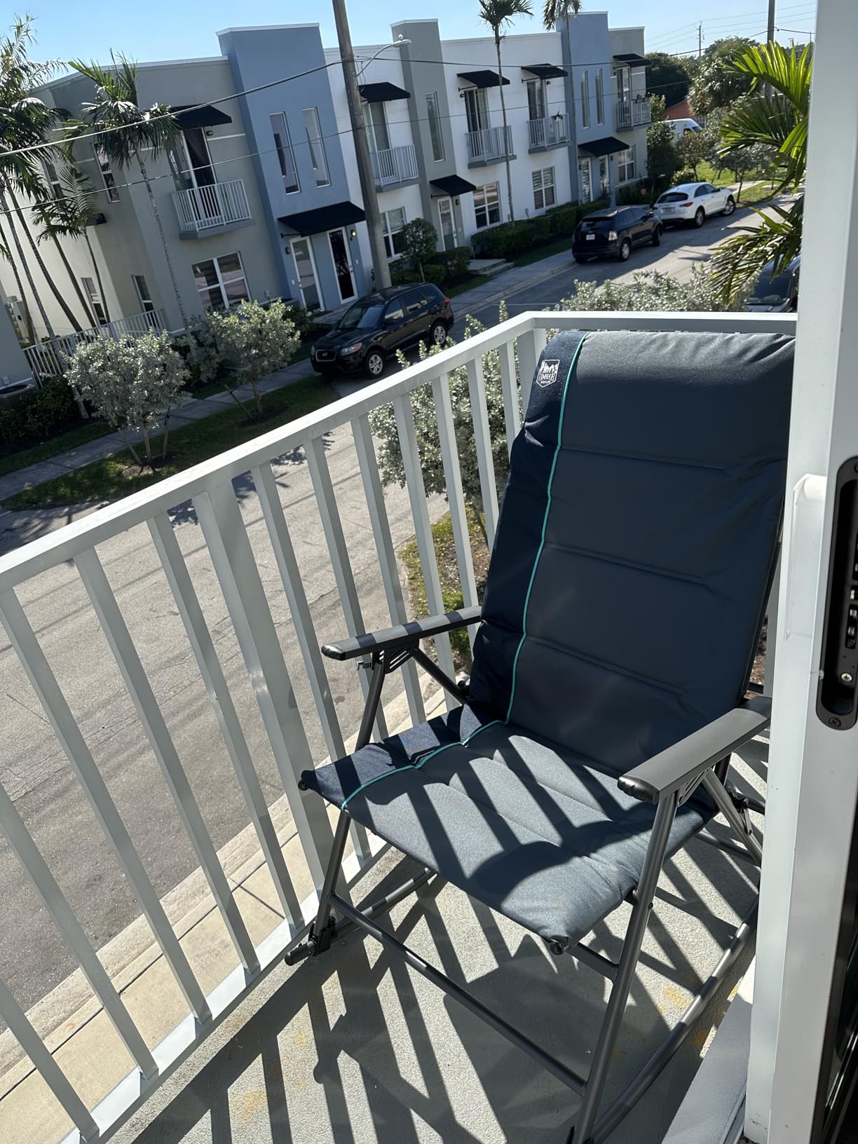 Timber Ridge Oversized Folding Rocking Camping Chair, Padded Outdoor Rocker with High Back, Portable Outdoor Chair for Patio, Garden, Lawn, Supports up to 400 lbs, Gray customer photo 1