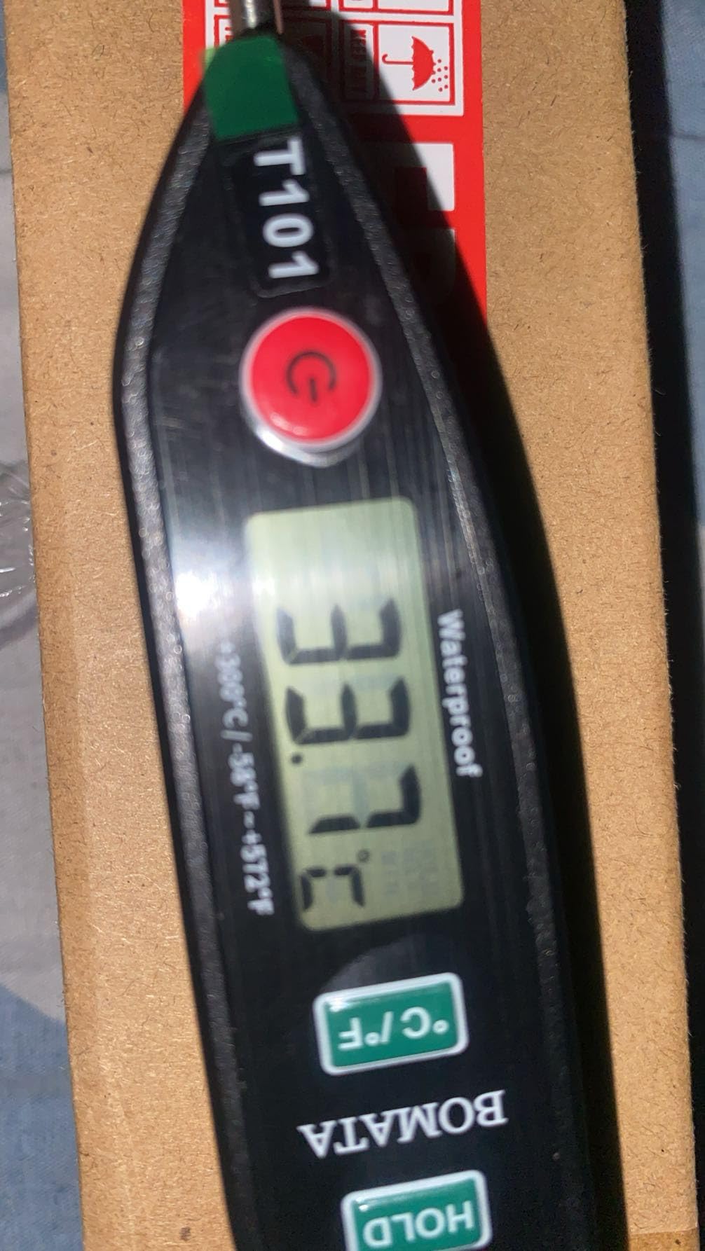 BOMATA Digital Water Thermometer for Water, Liquid, Candle and Cooking. Instant Read Food Thermometer Waterproof IPX7 with Long Probe for Cooking, Meat, BBQ! T101 (Black Color) customer photo 1