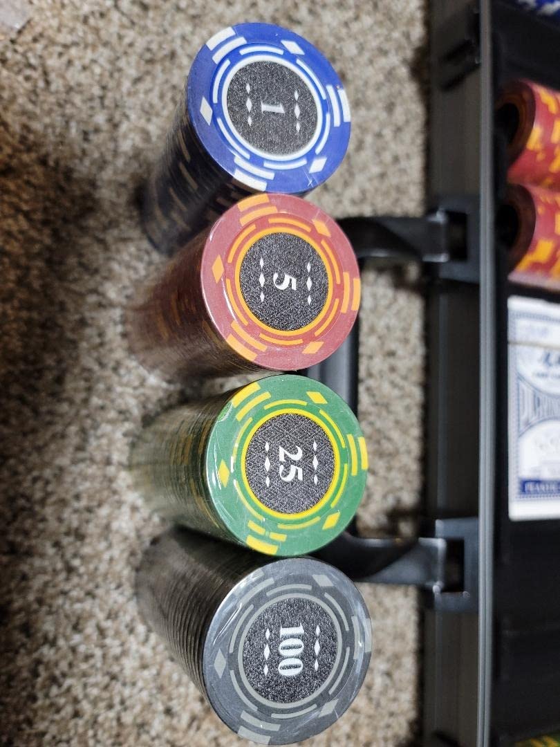 Poker Chips, 500PCS Poker Chip Set with Aluminum Travel Case, 11.5 Gram Poker Set for Texas Holden Blackjack Gambling customer photo 2