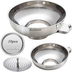 Kalave Canning Funnel, Food Grade Stainless Steel Canning Funnels with Strainer, Wide Mouth Funnels for Kitchen Use, Canning Supplies Kit for Wide and Regular Mason Jars - 3 Pack (Small and Large) customer photo 2