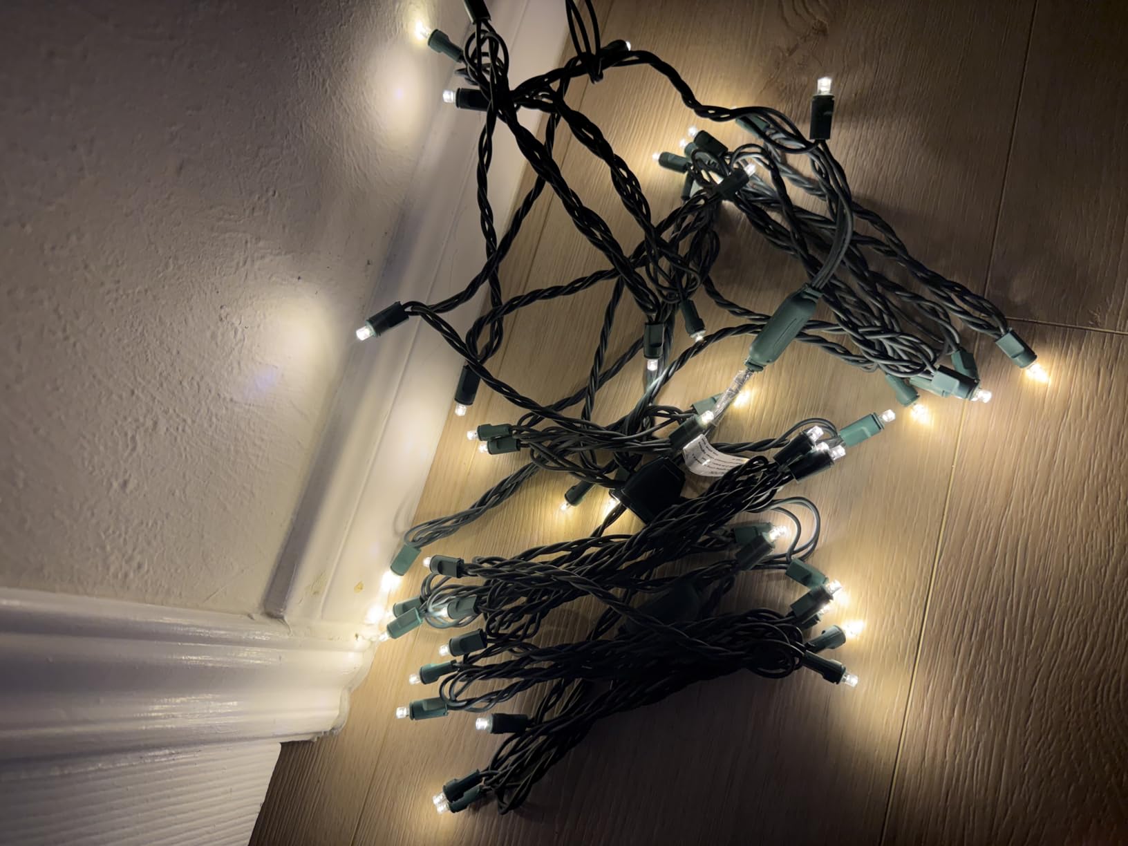 25ft 50 Counts Warm White LED Christmas Lights - Commercial Grade Outdoor Waterproof, Green Wire, Xmas Tree Lights, IP:65, UL customer photo 1