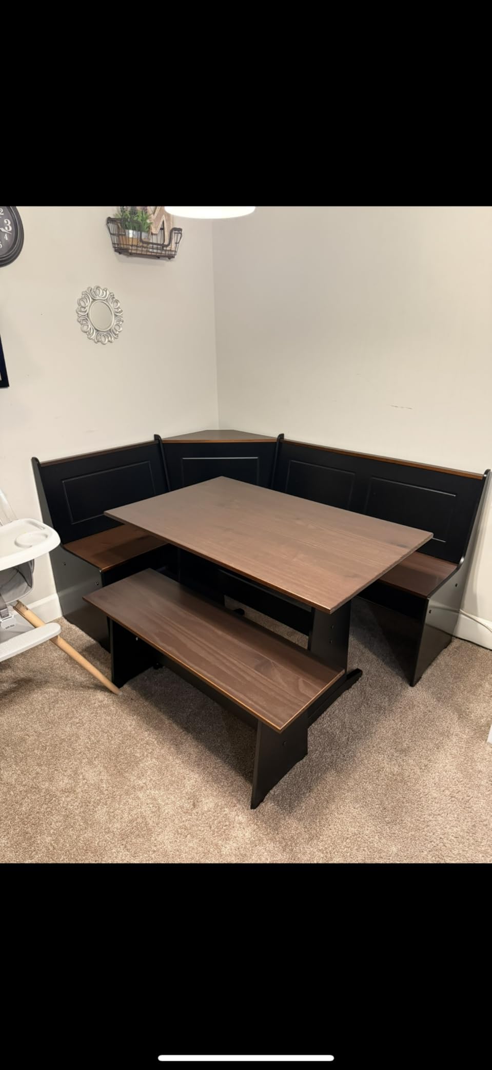 Linon Ardmore Nook Black and Pecan customer photo 1