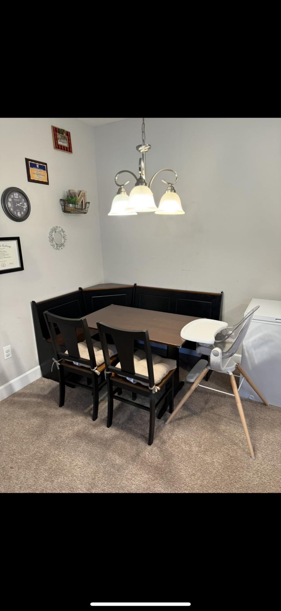 Linon Ardmore Nook Black and Pecan customer photo 2