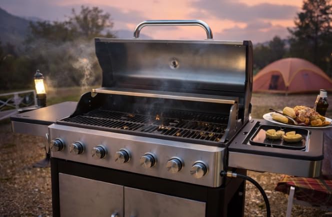 Captiva Designs 4-Burner Propane Gas BBQ Grill with Side Burner & Porcelain-Enameled Cast Iron Grates, 42,000 BTU Output Stainless Steel Grill for Outdoor Cooking Kitchen and Patio Backyard Barbecue customer photo 1