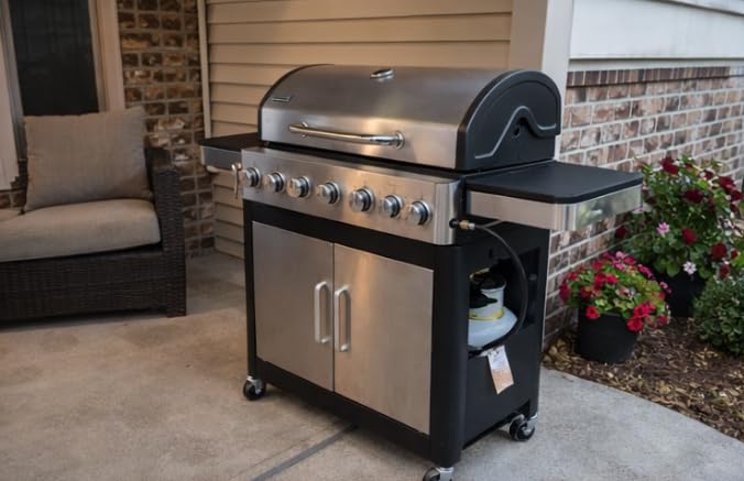 Captiva Designs 4-Burner Propane Gas BBQ Grill with Side Burner & Porcelain-Enameled Cast Iron Grates, 42,000 BTU Output Stainless Steel Grill for Outdoor Cooking Kitchen and Patio Backyard Barbecue customer photo 2