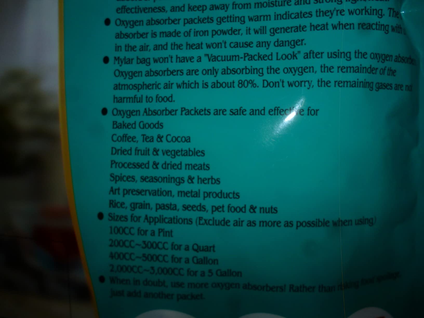 50pcs Mylar Bags for Food Storage With Oxygen Absorbers, 15 Mil Extra Thick Mylar Bags, 4 Size Set(5 Gallon, 2 Gallon, 1 Gallon, 1 Quart)2500cc and 400cc Oxy-Sorb (Individually Sealed) customer photo 1