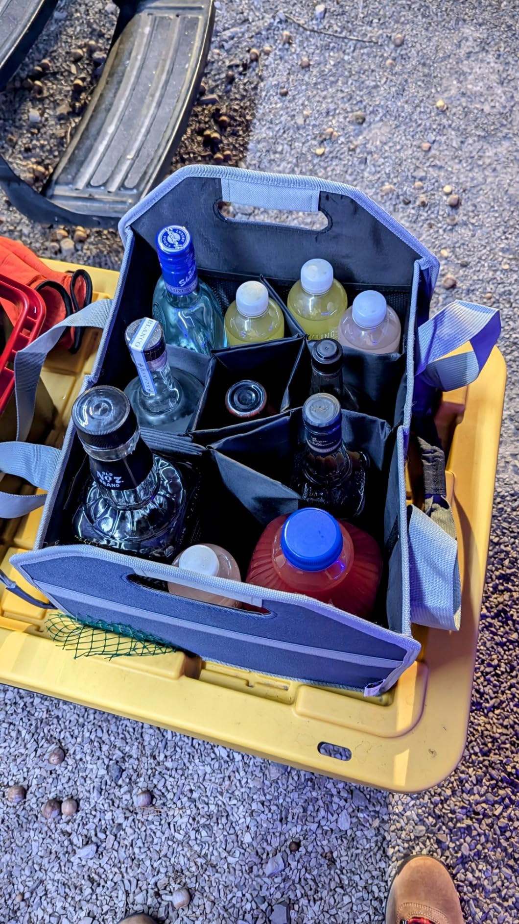 12 Bottle Wine Carrier Collapsible Reusable with Strap for Liquor Champagne Beer Glasses Storage Shopping Travel customer photo 1