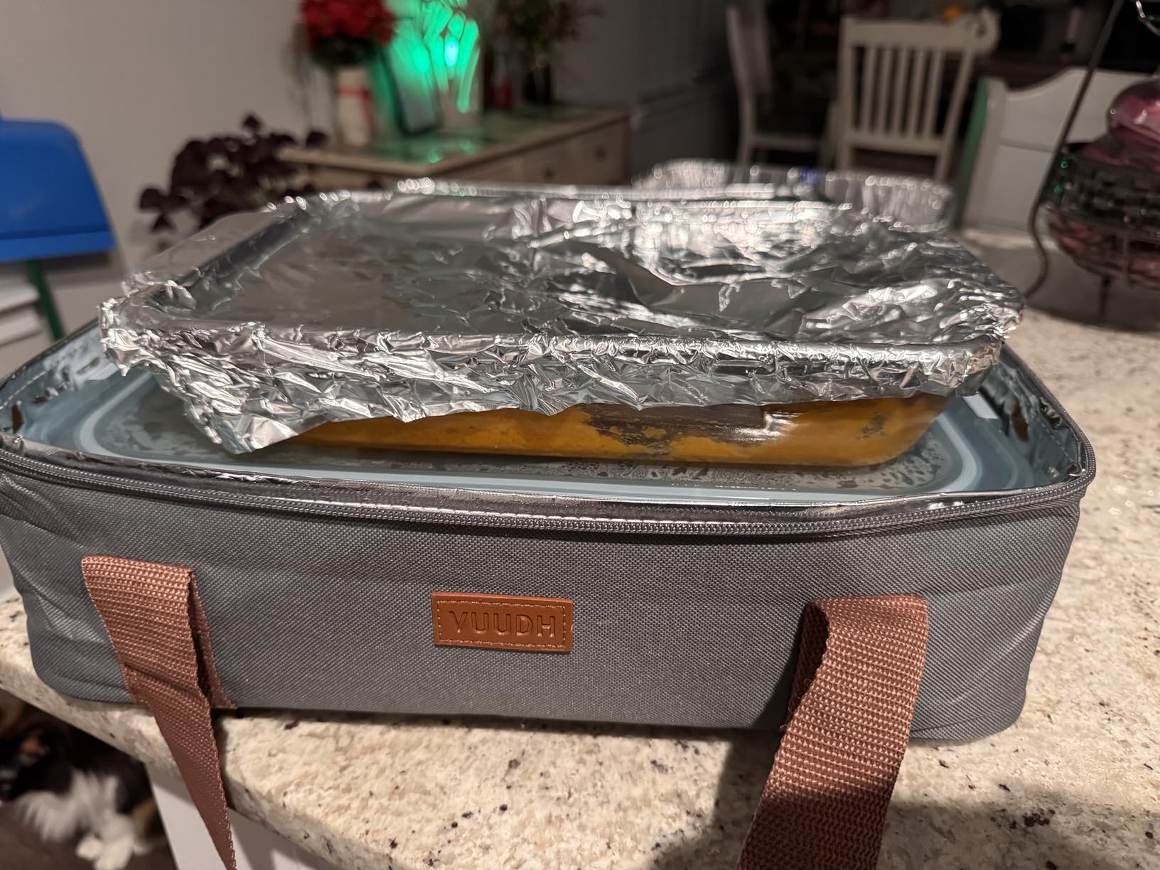 Vuudh Expandable Casserole Carrier Bag - Double Decker Food Bag, Insulated Casserole Carrier for Hot or Cold Food, Lasagna Holder Tote for Picnics,Beaches,Traveling or Gifts customer photo 1