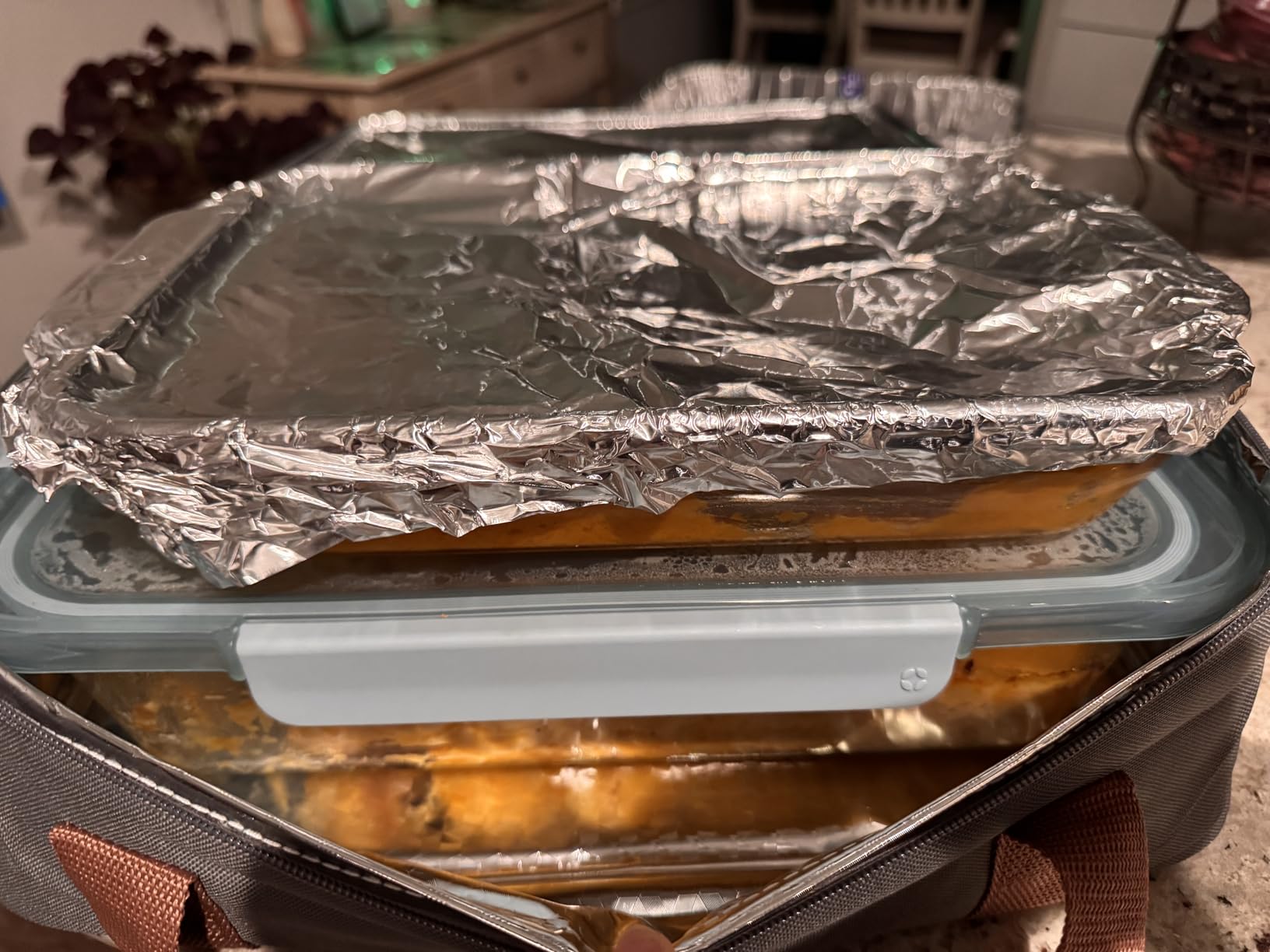 Vuudh Expandable Casserole Carrier Bag - Double Decker Food Bag, Insulated Casserole Carrier for Hot or Cold Food, Lasagna Holder Tote for Picnics,Beaches,Traveling or Gifts customer photo 2