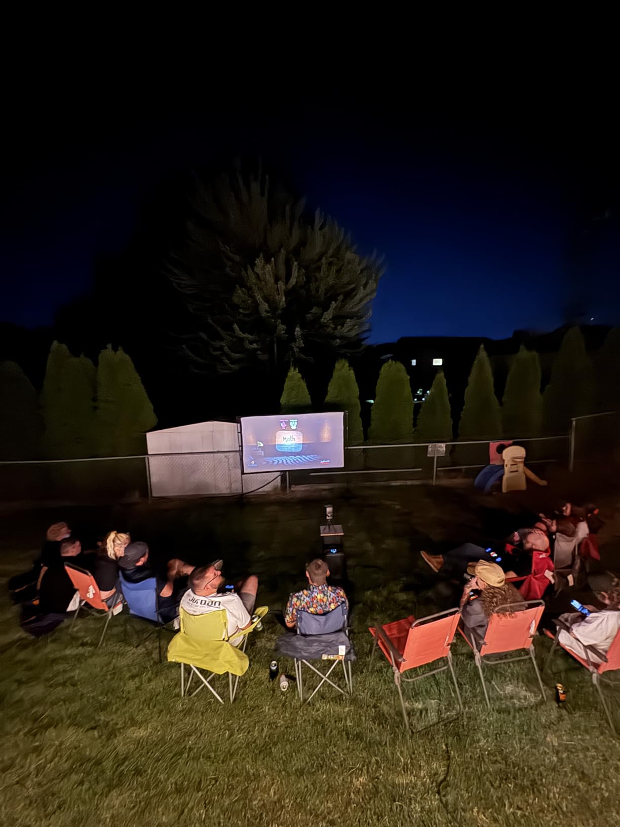 TOWOND Projector Screen with Stand, 100 inch Outdoor Projector Screen Portable Indoor Projection Screen 16:9 4K Rear Front Movie Screen with Carry Bag for Home Backyard Theater customer photo 2