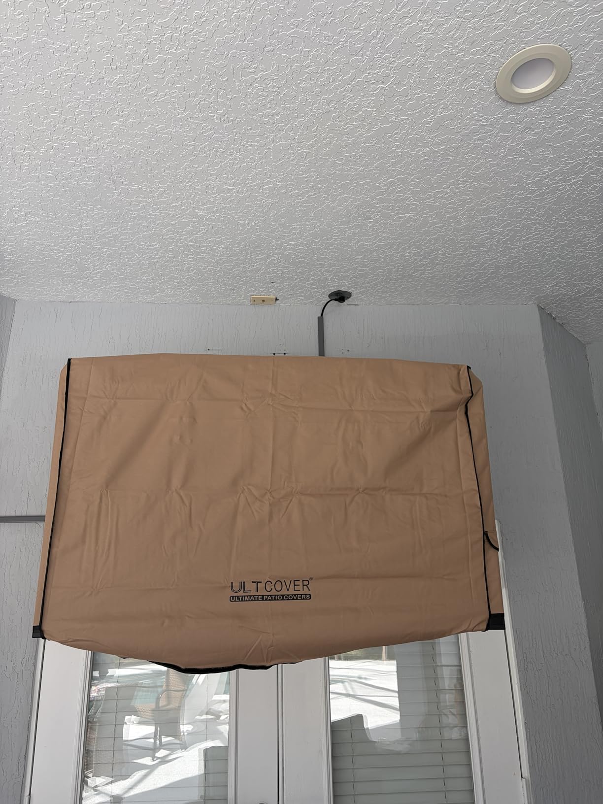 ULTCOVER Waterproof Outdoor TV Cover for 60-65 inch Outside Flat Screen Televisions with Mounts and Stands customer photo 1