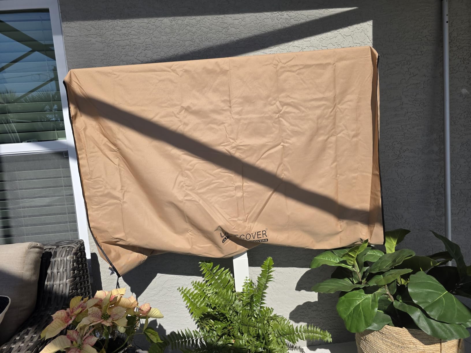 ULTCOVER Waterproof Outdoor TV Cover for 60-65 inch Outside Flat Screen Televisions with Mounts and Stands customer photo 2