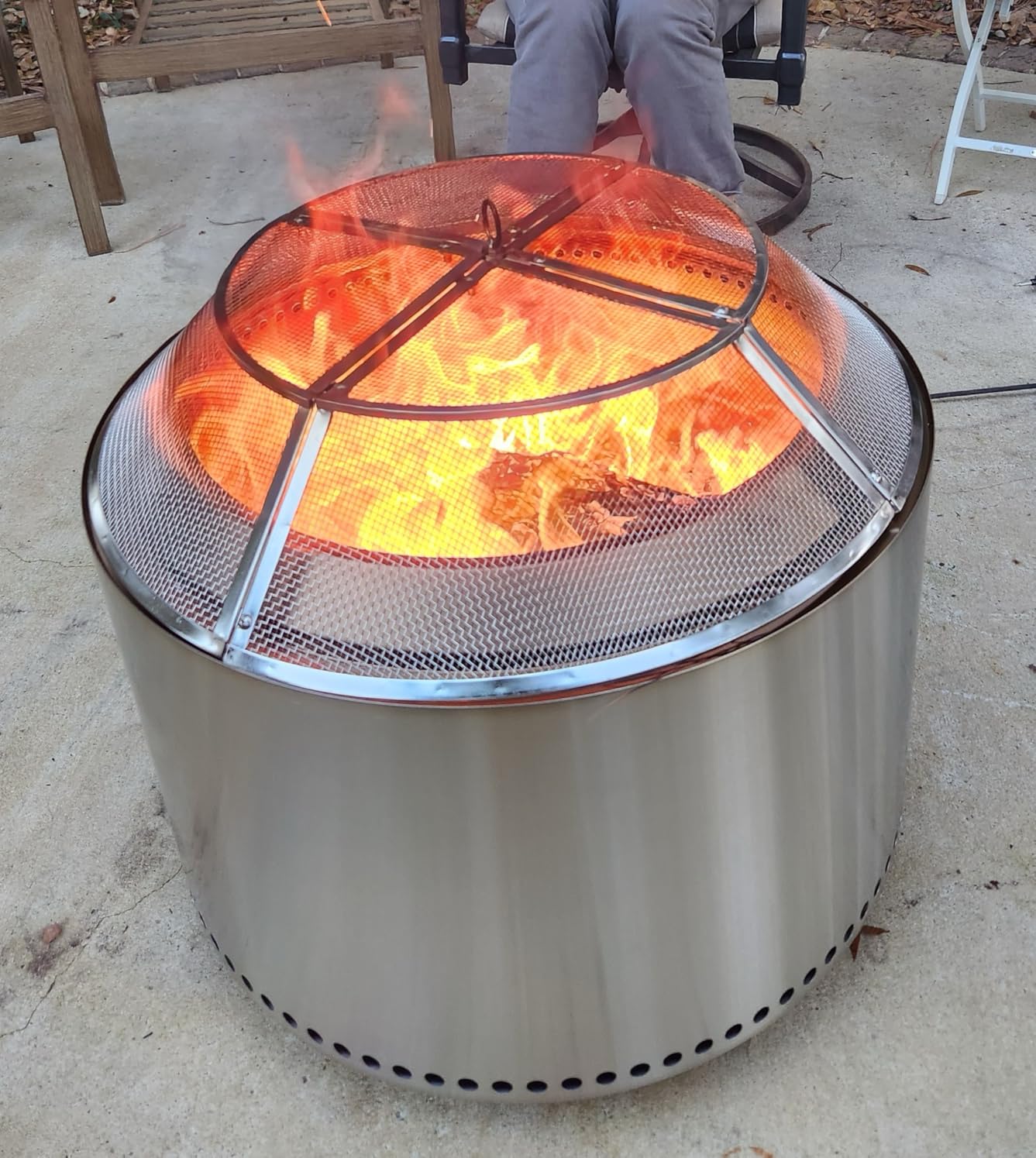 Solo Stove Yukon 27 Inch Smokeless Fire Pit with Removable Ash Pan - Wood Burning Portable Stainless Steel Outdoor Fireplace, Stainless Steel, Ideal for 6 or More People, 38 lbs customer photo 2