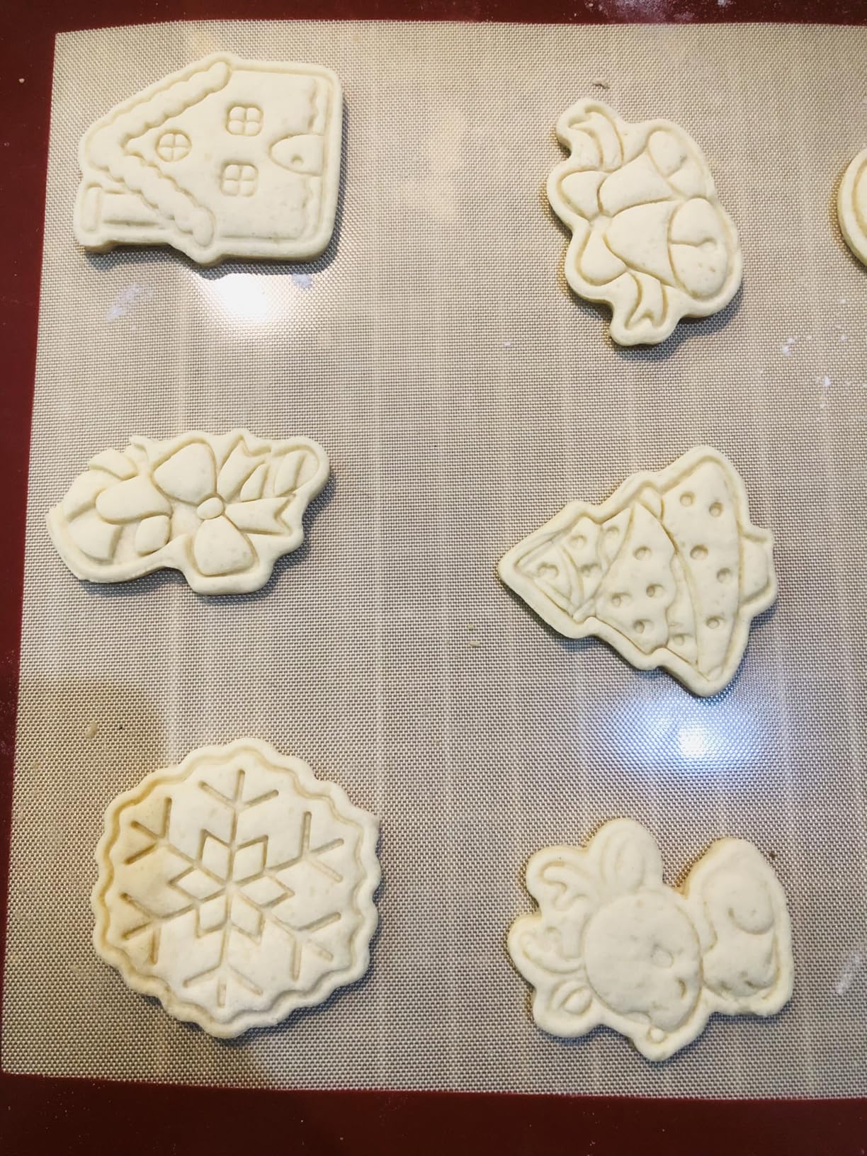 24 Pieces Christmas Cookie Stamps Gingerbread Cookie Cutters Xmas Embossing Santa Claus Elk Snowman Shapes 3D Plastic Cookie Molds for Baking Holiday Party Supplies customer photo 1