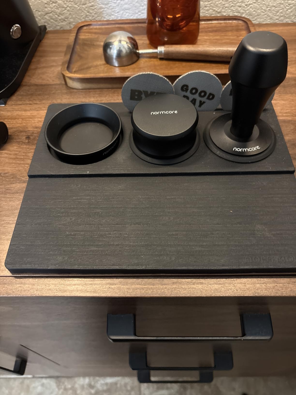Normcore Espresso Tamping Station, Espresso Tamping Mat, Coffee Tamper Mat, Espresso Accessories Tool for Baristas, Food Grade Non-Slip Silicone, 9.5 Inch x 7.5 Inch customer photo 1