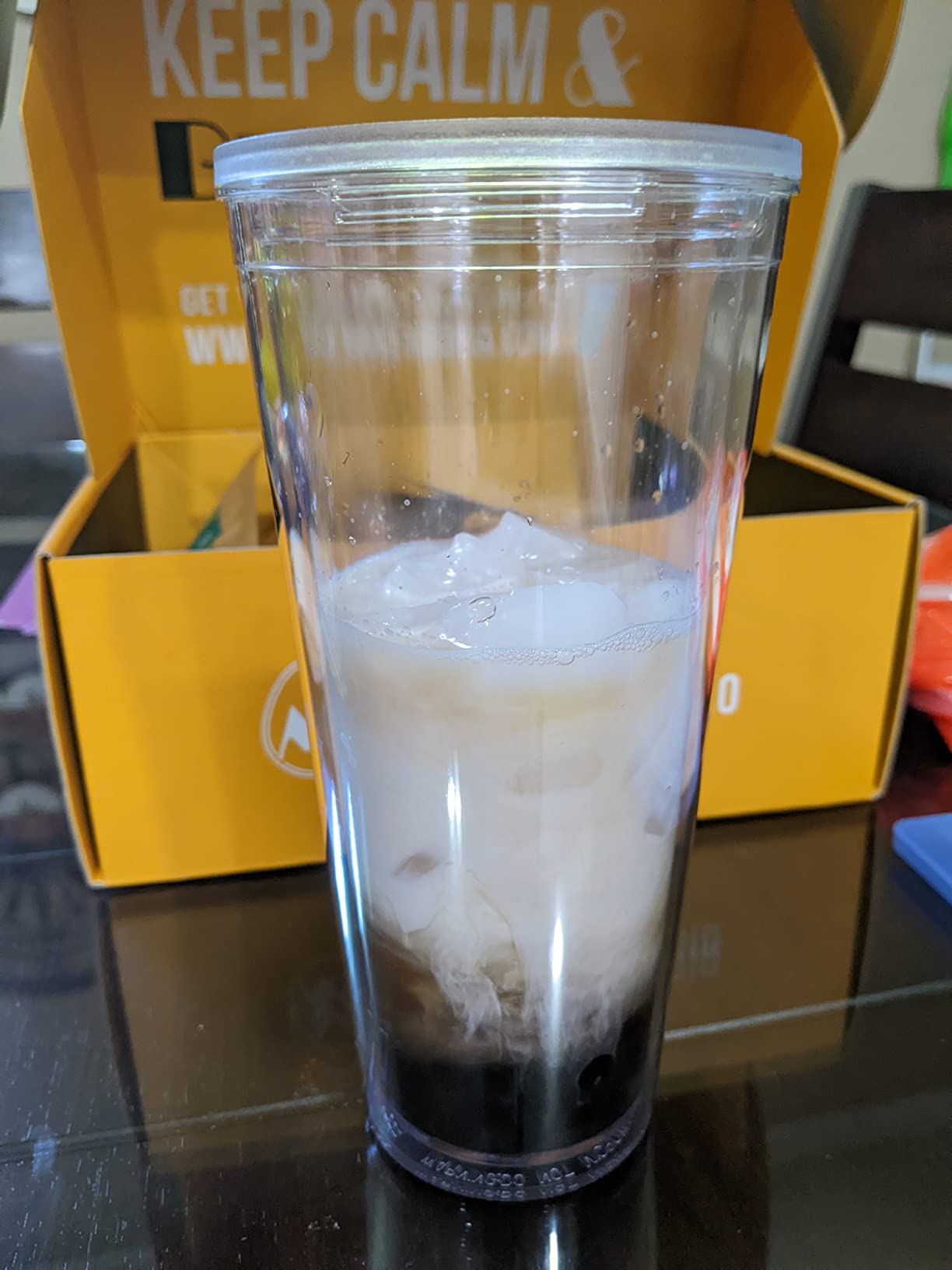 YUMBUCHA Boba Kit Set - DIY Bubble Tea - 20 Drinks - Reusable Stainless Steel Flask & Straw, Brown Sugar Tapioca Pearls - Exquisite Loose Leaf Teabags - Strawberry Oolong and White Peach Oolong Tea customer photo 1