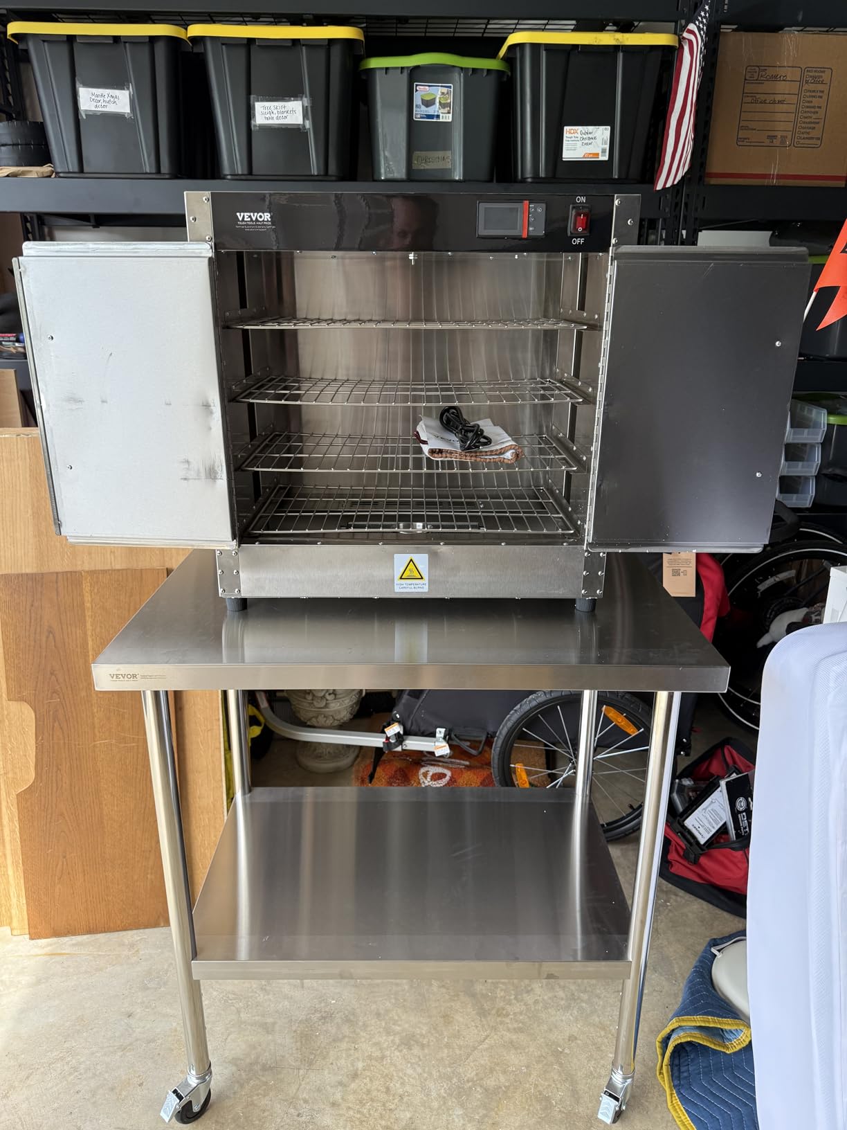 VEVOR Hot Box Food Warmer, 5-Tier Concession Warmer with Water Tray, 5 Pans, Single-Door and Adjustable Shelves, Stainless Steel Food Warmer Cabinet, Ideal for Storing Pizza, Chicken, Restaurant customer photo 1