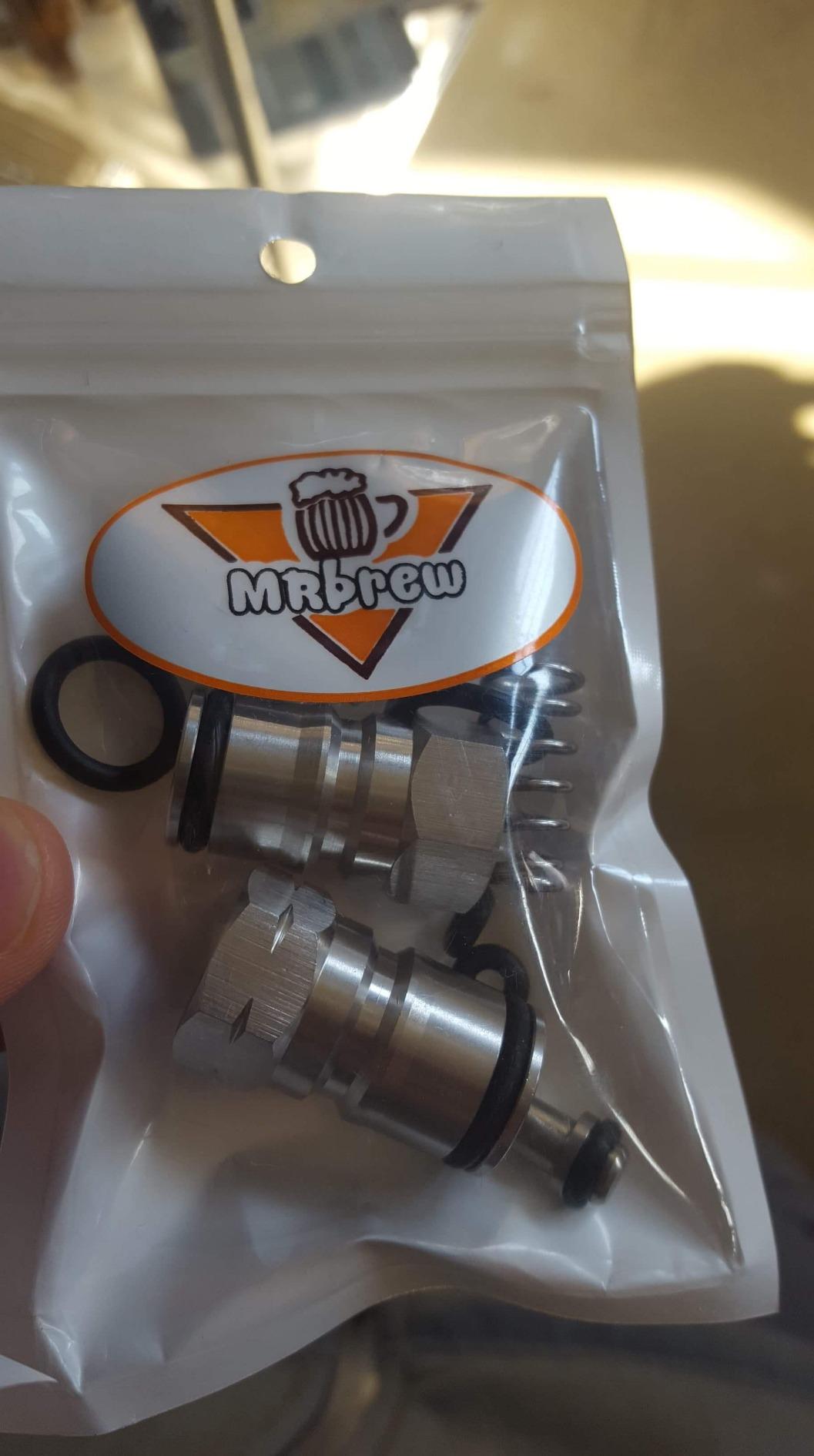 MRbrew 2 Pair Ball Lock Keg Post, Stainless 304 Homebrew 19/32''-18 Co2 Gas kegerator Beer Liquid Cornelius Corny Poppet Spring Spare Sealing O-ring Keg Posts Kit for Brewing Quick Disconnect Fitting customer photo 2