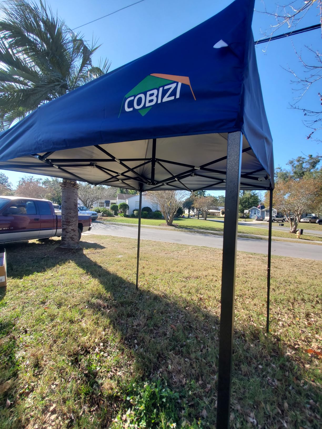 COBIZI 10x20 Heavy Duty Pop Up Canopy Tent with 6 Sidewalls Thicken Frame, Commercial Easy Up Outdoor Wedding Party Tents, All Season Waterproof Windproof with Stakes Sandbags Ropes Roller Bag, White customer photo 2