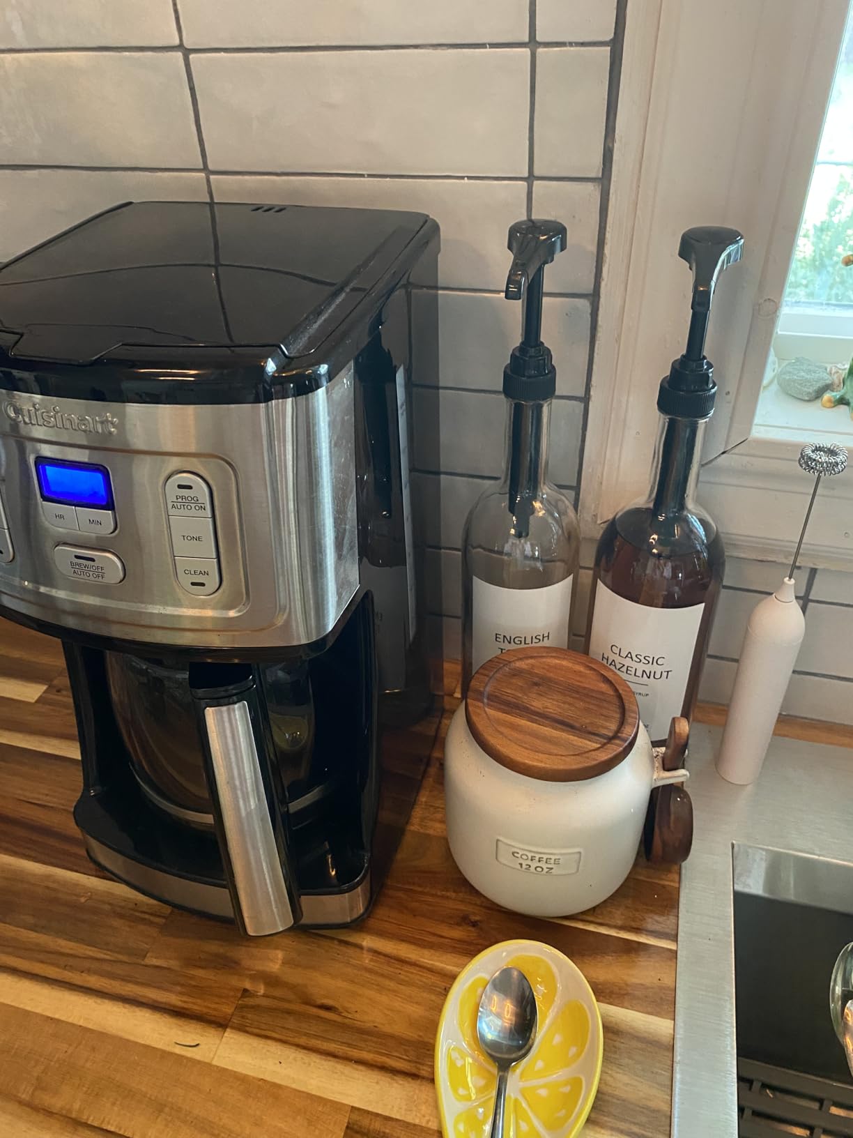 25.4 oz 750 ml Glass Coffee Syrup Dispenser for Coffee Bar - 4 Pack - Comprehensive Label Set & 1/4 oz Pumps Included customer photo 1