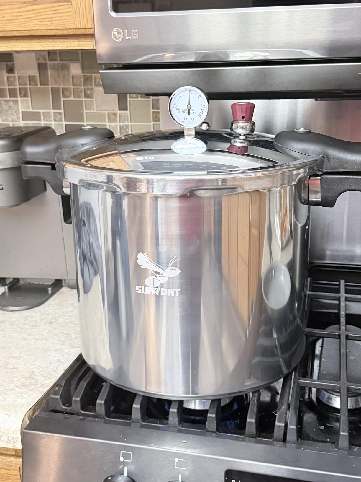 Supa Ant Canning Supplies - Water Bath Canning Pot with Rack & Lid - Starter Kits Set for Beginners - Stainless Steel Water Bath Canner Kit & Rack - Rack, XL Ladle, Measuring Cups, Kitchen Funnel customer photo 2
