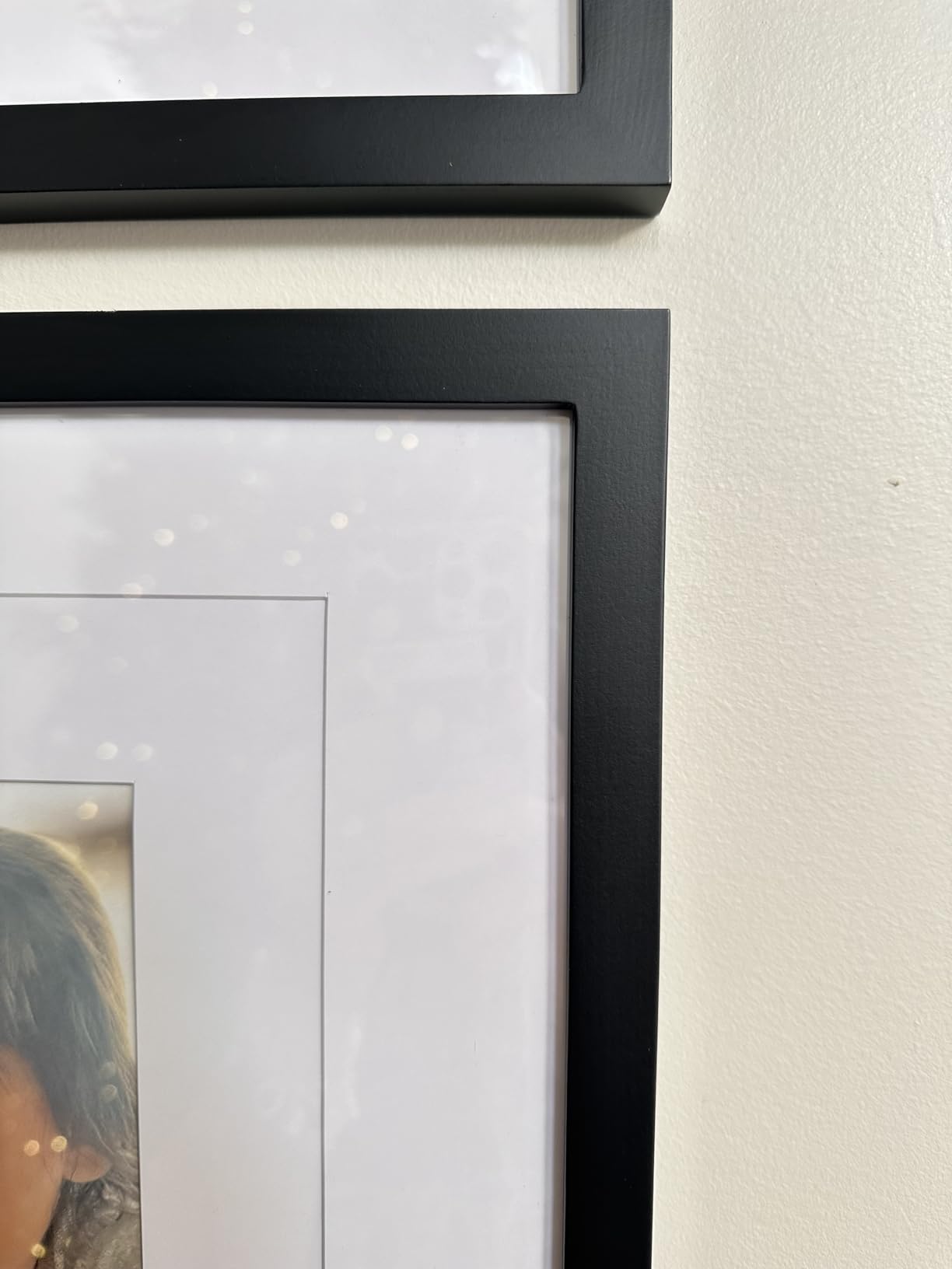 Egofine 4x6 Picture Frames Set of 4, Made of Solid Wood Covered by Plexiglass 3x4.5 and 3.5x5 with Mat or 4x6 without Mat, for Table Top Display and Wall Mounting Photo Frame Beige customer photo 2