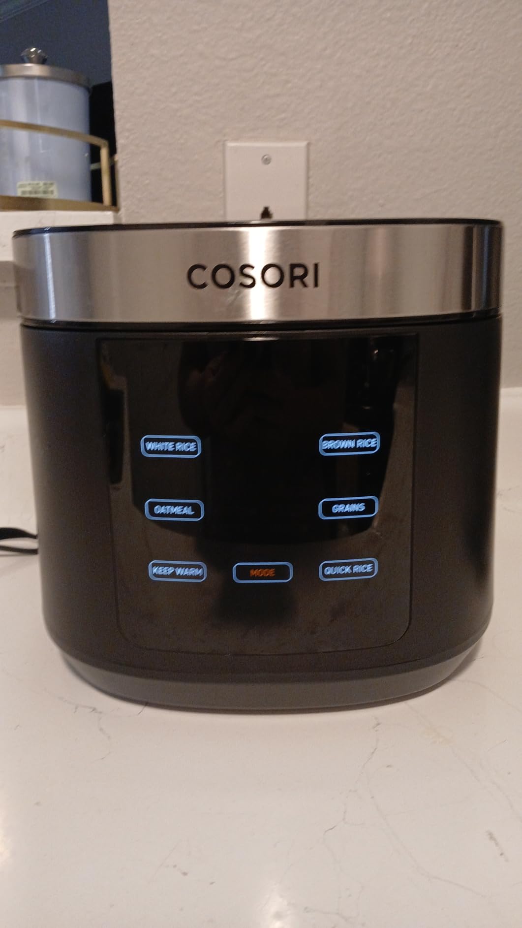 Cosori Rice Cooker 10 Cup, 24h Keep Warm, Non-stick Ceramic Inner Pot, 18 Functions Fuzzy Logic Rice Maker with Stainless Steel Steamer Basket, Sauté, Slow Cooker, Black customer photo 1