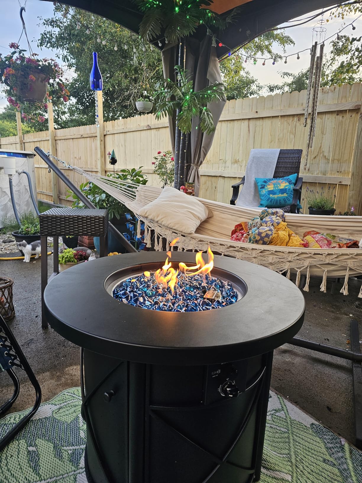 BALI OUTDOORS 50000 BTU Propane Fire Pit for Outdoor, 30 in Fire Pit Table Outdoor, Round Firepits for Outside Backyard, Patio customer photo 1