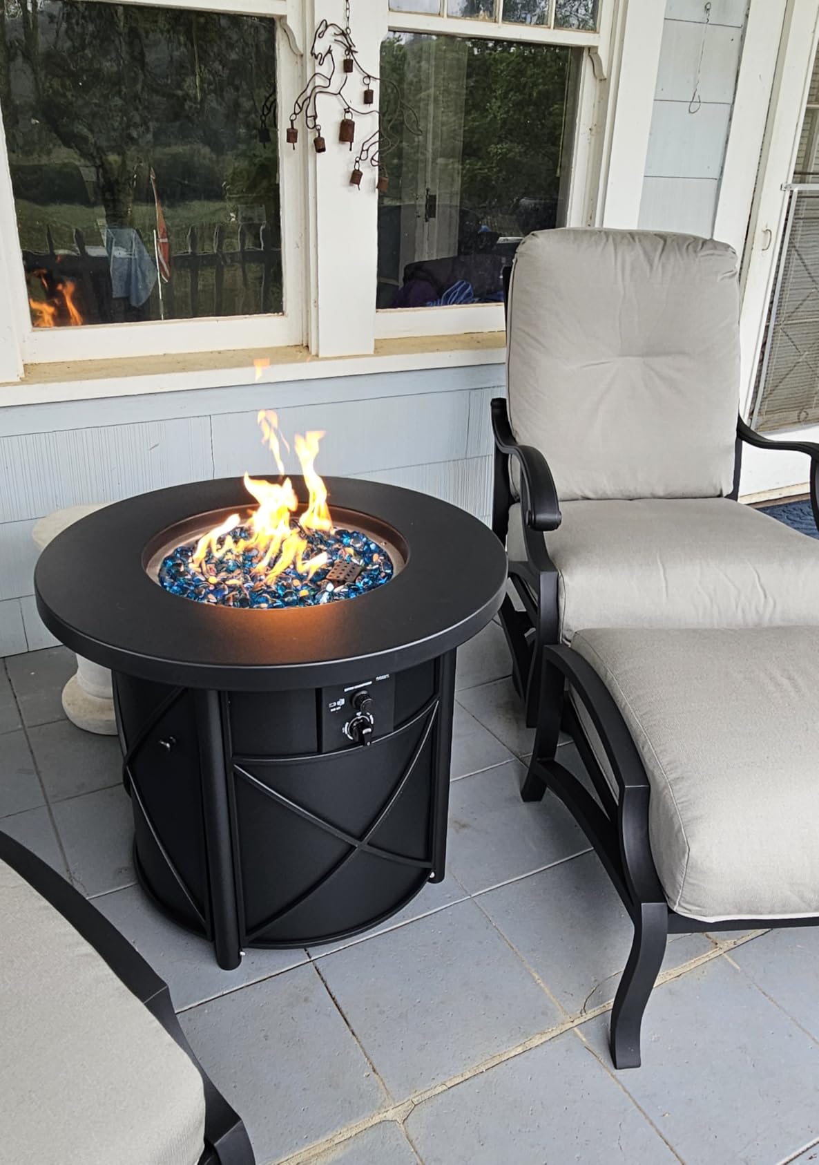 BALI OUTDOORS 50000 BTU Propane Fire Pit for Outdoor, 30 in Fire Pit Table Outdoor, Round Firepits for Outside Backyard, Patio customer photo 2