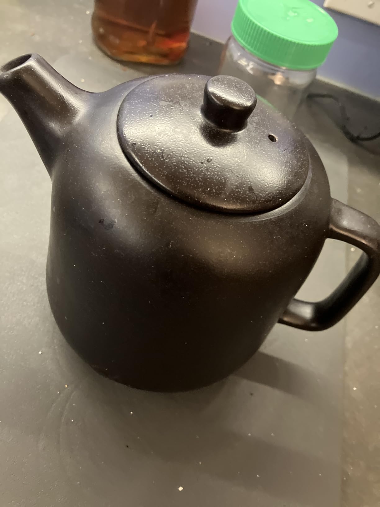 Steinzeit Design Tea Pot (44 oz) - Premium Ceramic Teapot with Infuser for Loose Tea - Black Teapot Ceramic with Removable Strainer customer photo 1