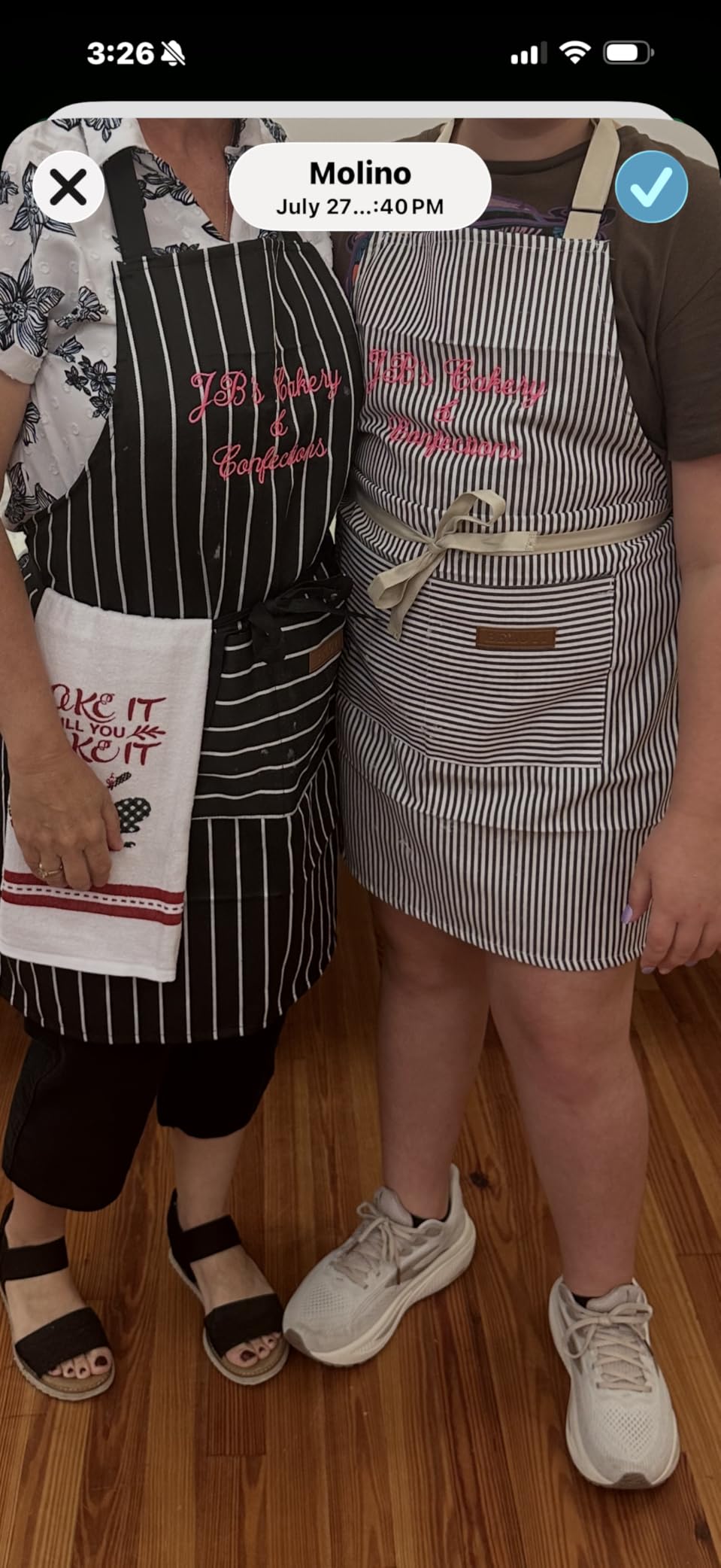 2 Pack Adjustable Bib Apron with 2 Pockets Chef Cooking Kitchen Restaurant Aprons for Women Men customer photo 2